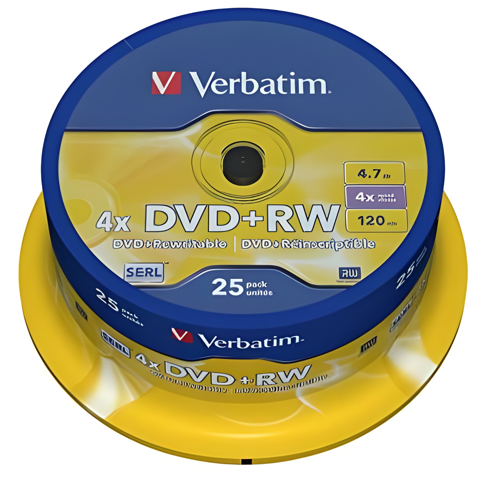 HP Verbatim 43489 - DVD + RW rewritable (25 Units)