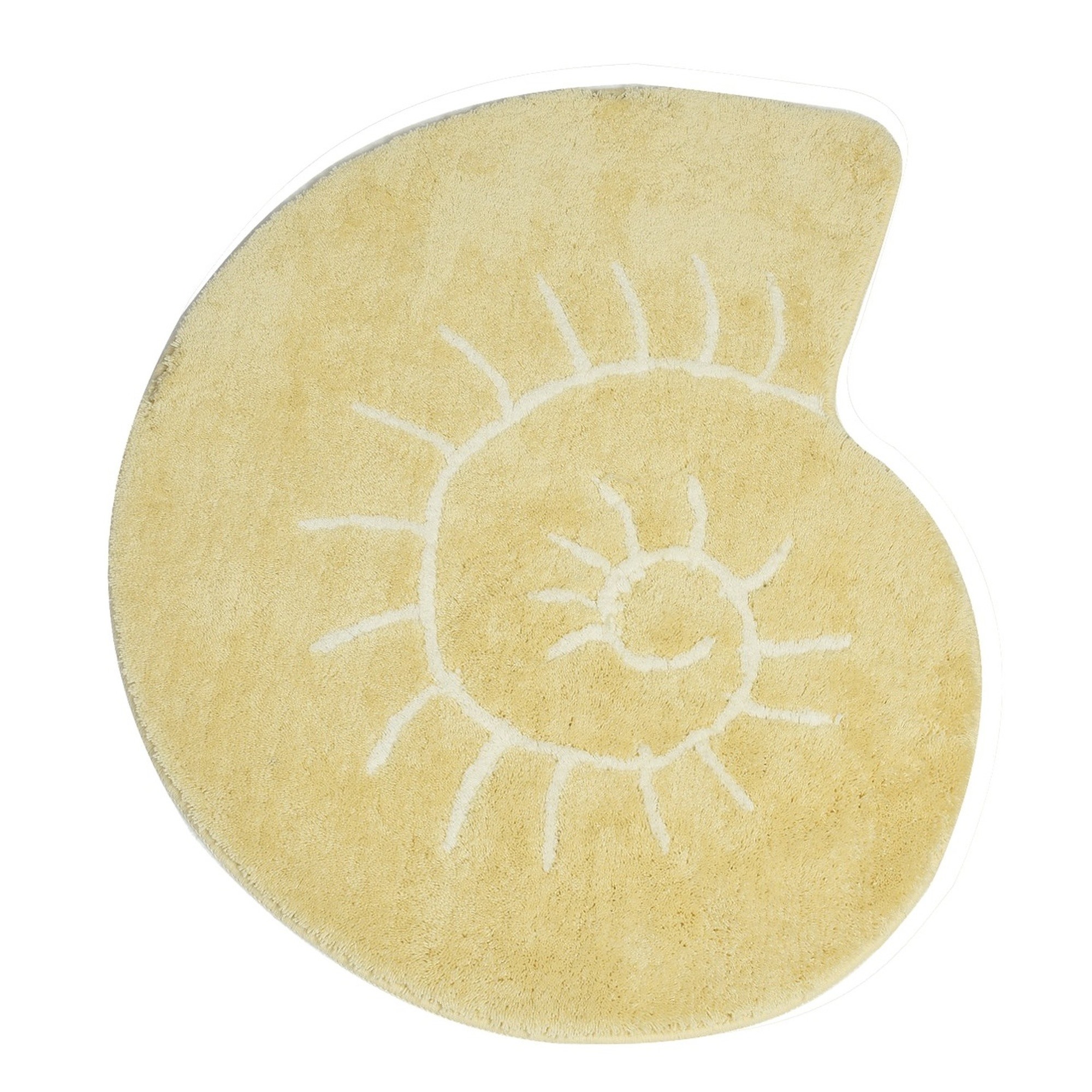 Alfombra de Baño Wellhome Roca Caracola Acrílico 90x90cm - Antibacteriano | Antideslizante | Lavable a Máquina