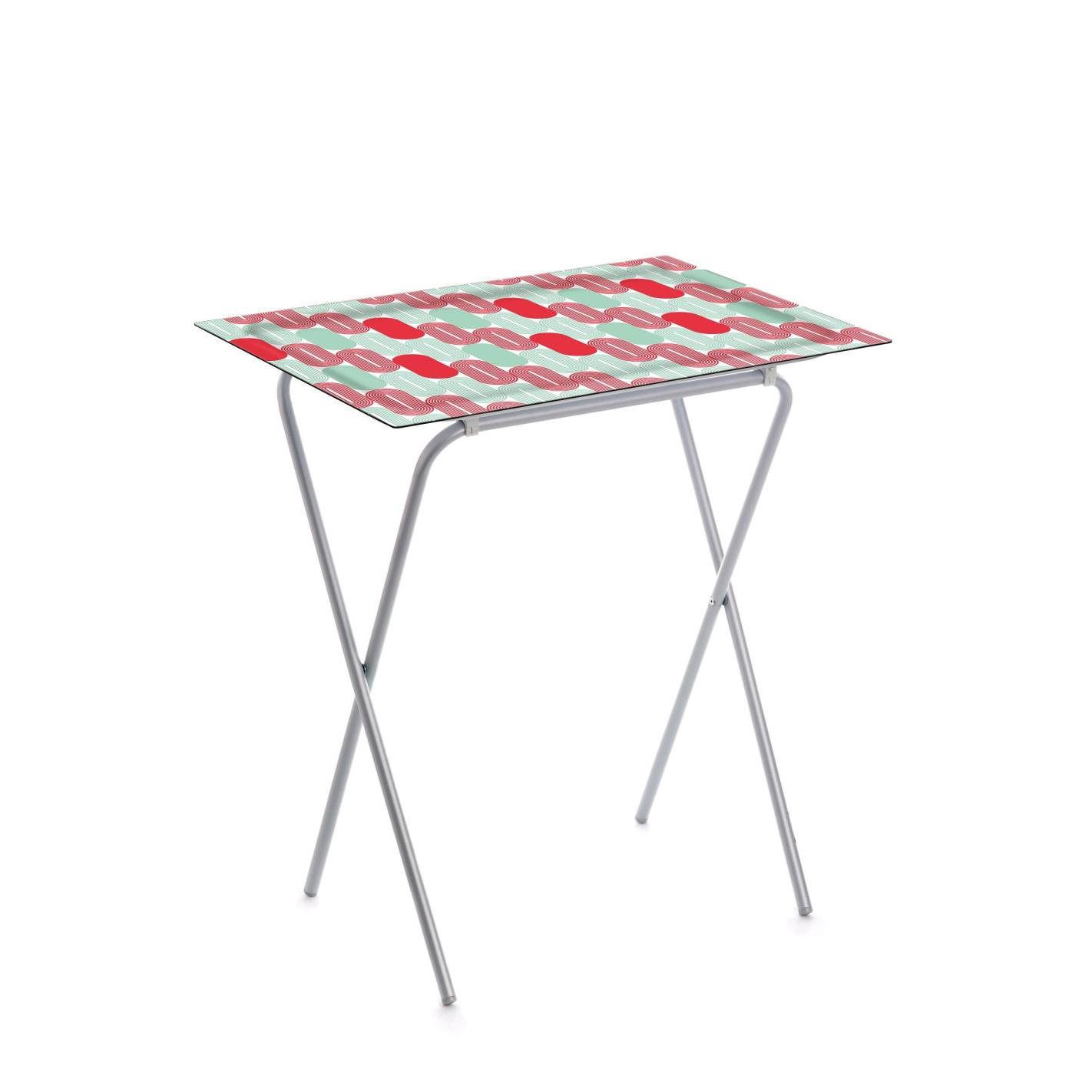 DON HIERRO - Mesa plegable auxiliar ADA con bandeja extraíble para interior y exterior-