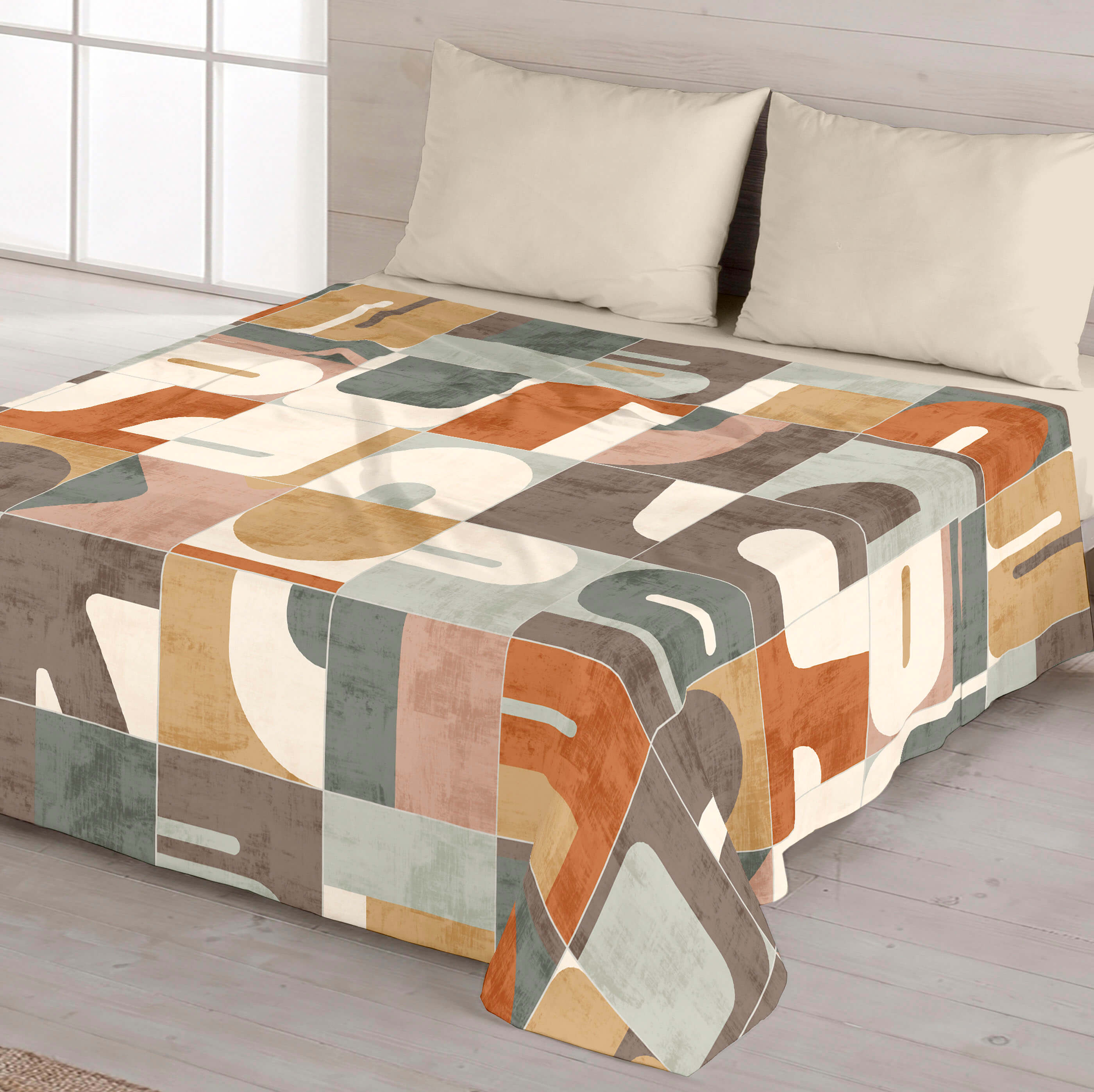 NATURALS - Juego de Sábanas Estampado 3/4 Piezas 100% Algodón Extrasuave - Incluye Sábana Encimera + 1 o 2 Fundas de Almohada + Sábana Bajera - Cama 90/135/150/180 - Fabricado en España
