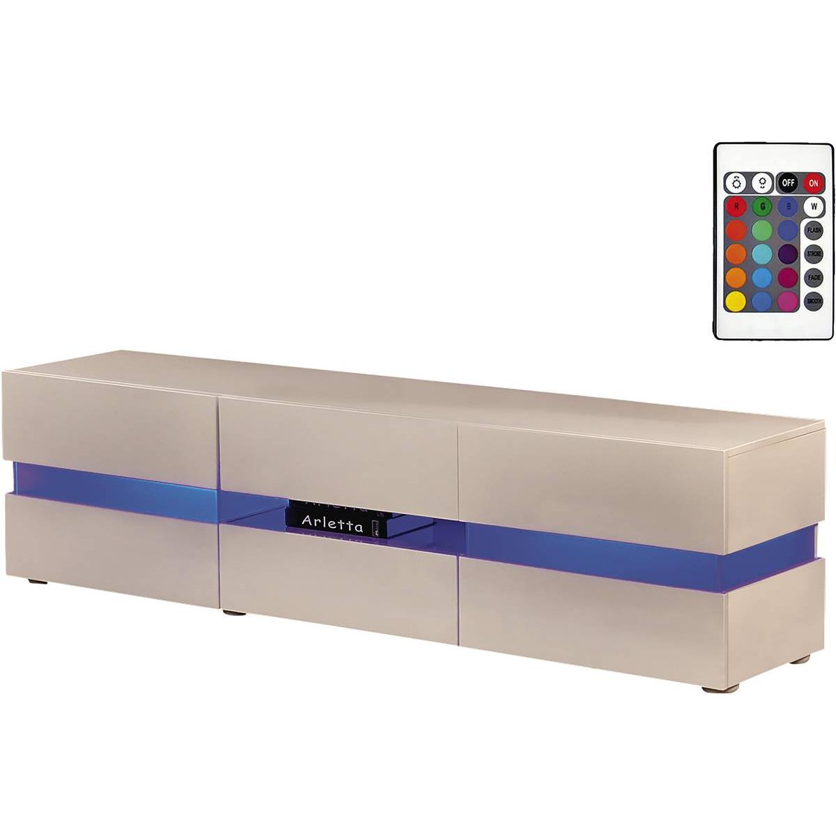 Habitat y Jardin - Mueble TV LED VIDA - 177 x 39 x 45 cm - Blanco
