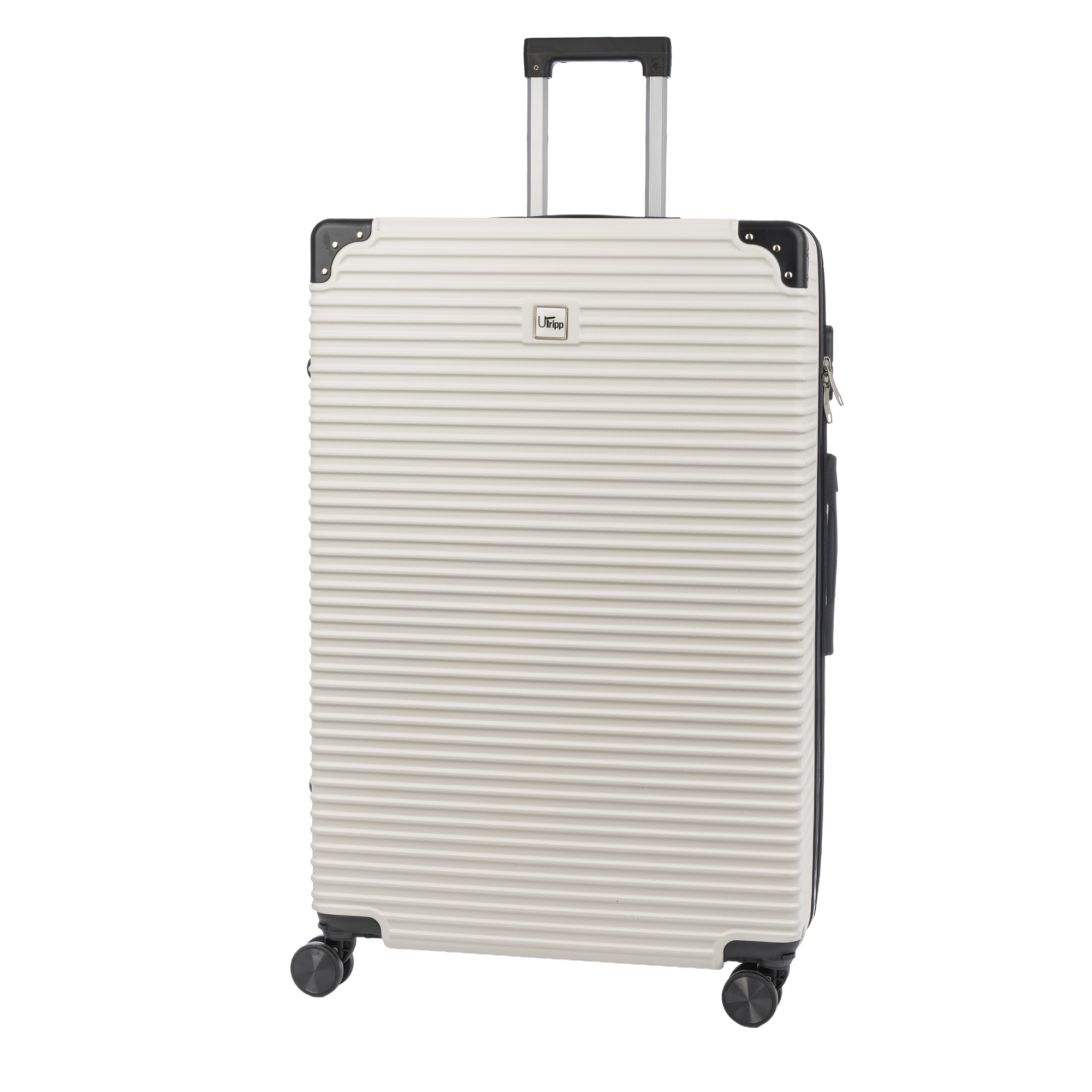 Maleta de cabina Trolley en material ligero de ABS de alta resistencia con esquinas reforzadas. Cerradura numérica y 4 ruedas dobles extraíbles y giratorias 360°.