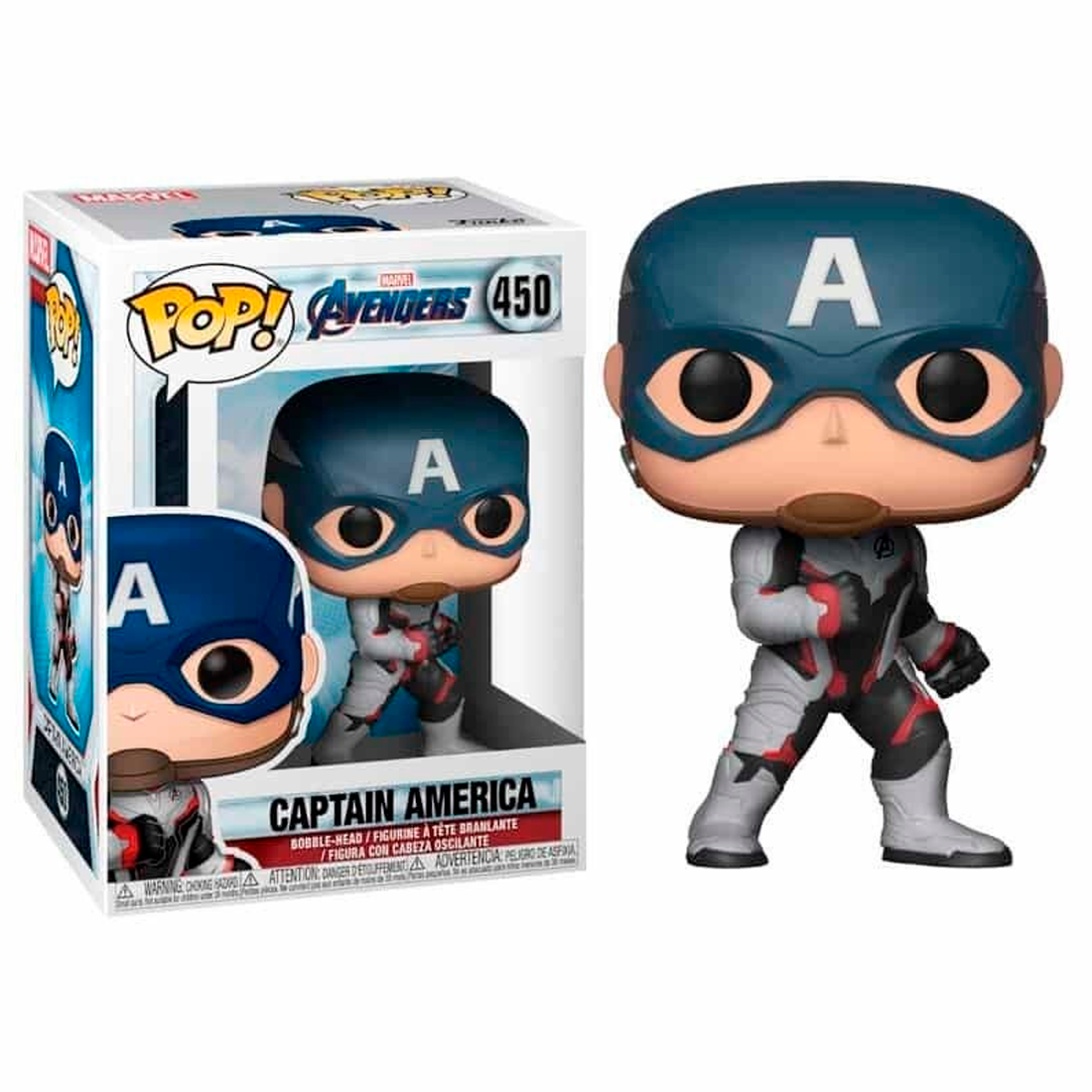 Funko Capitan América Nanotraje Captain America  Endgame Avengers Vengadores  Marvel Funko  450