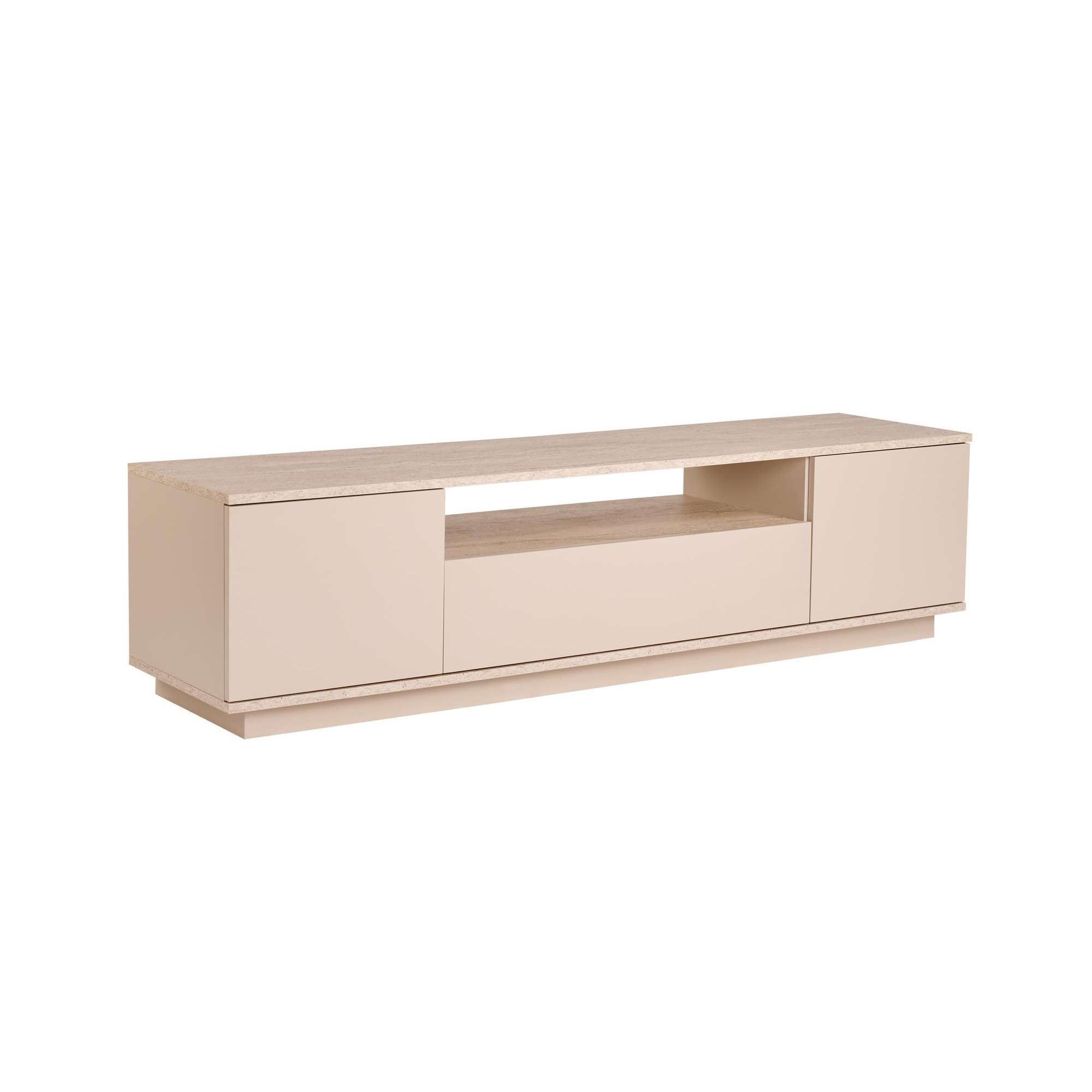 Habitat y Jardin - Soporte de TV de madera "Veramont" - 180 x 44 x 44 cm - Beige