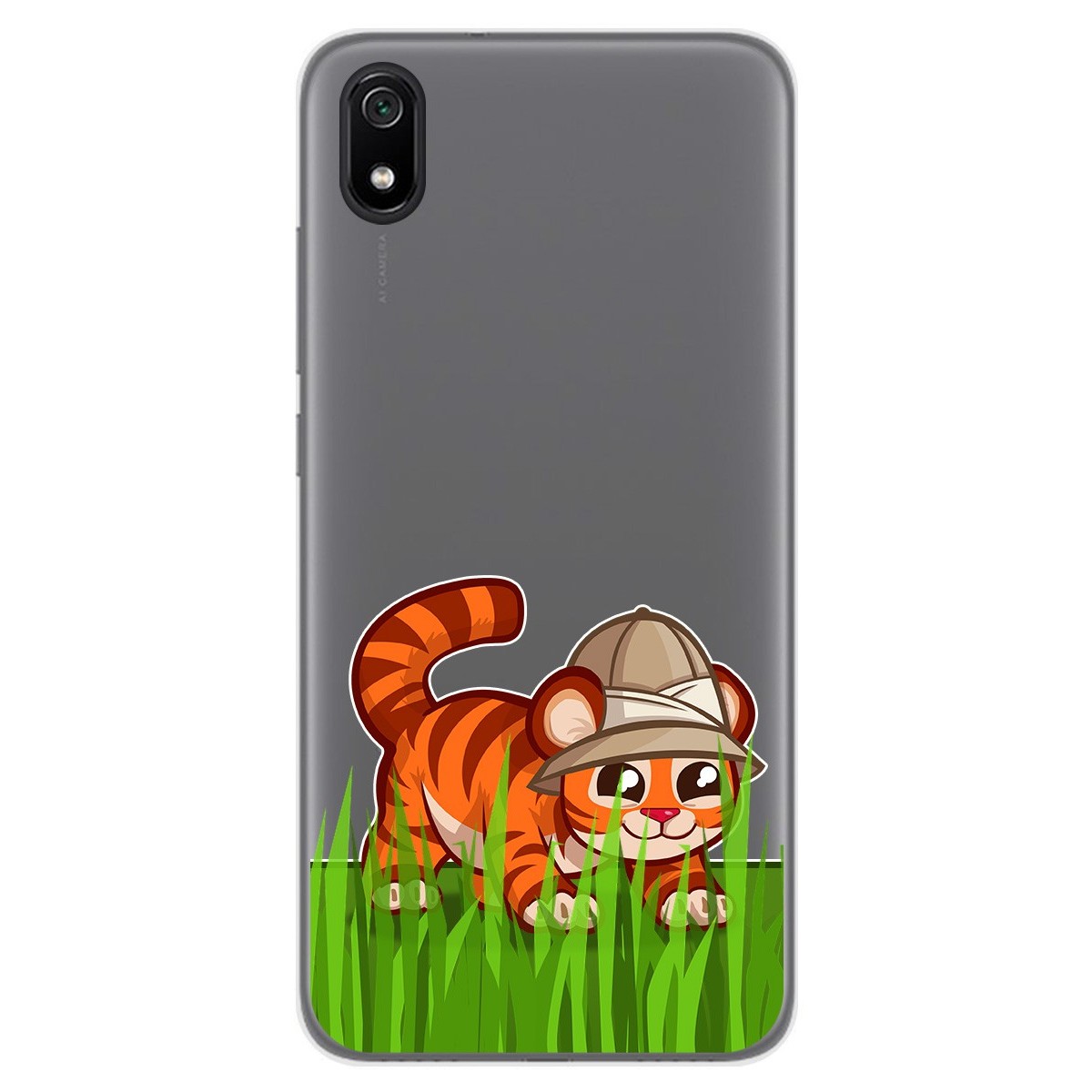 Tumundosmartphone Funda Gel Transparente para Xiaomi Redmi 7A diseño Tigre Dibujos