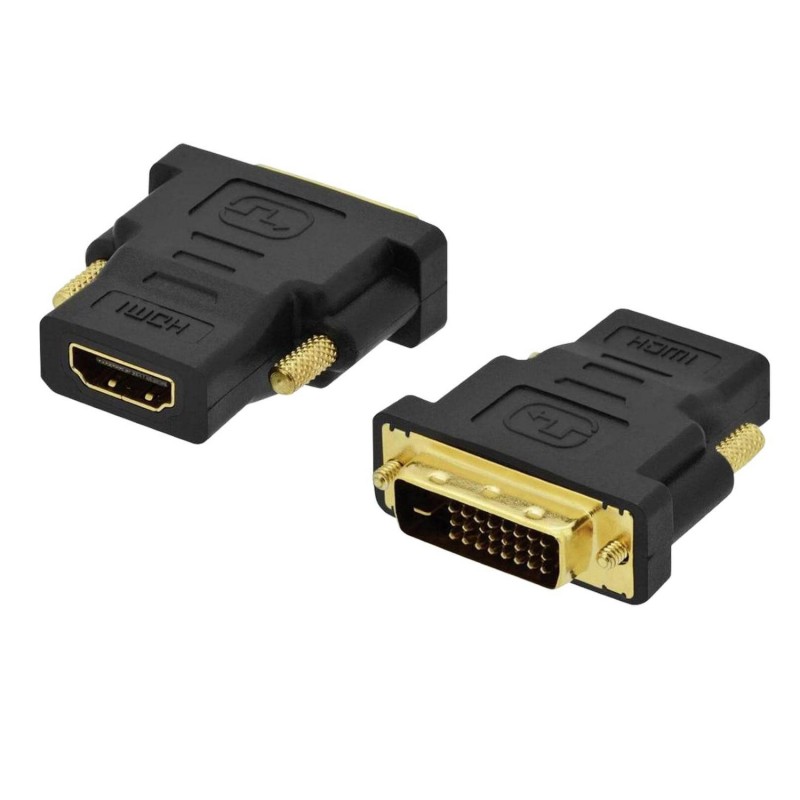 Ewent - EC1371 cambiador de género para cable DVI-D 24+1 HDMI Negro EC1371