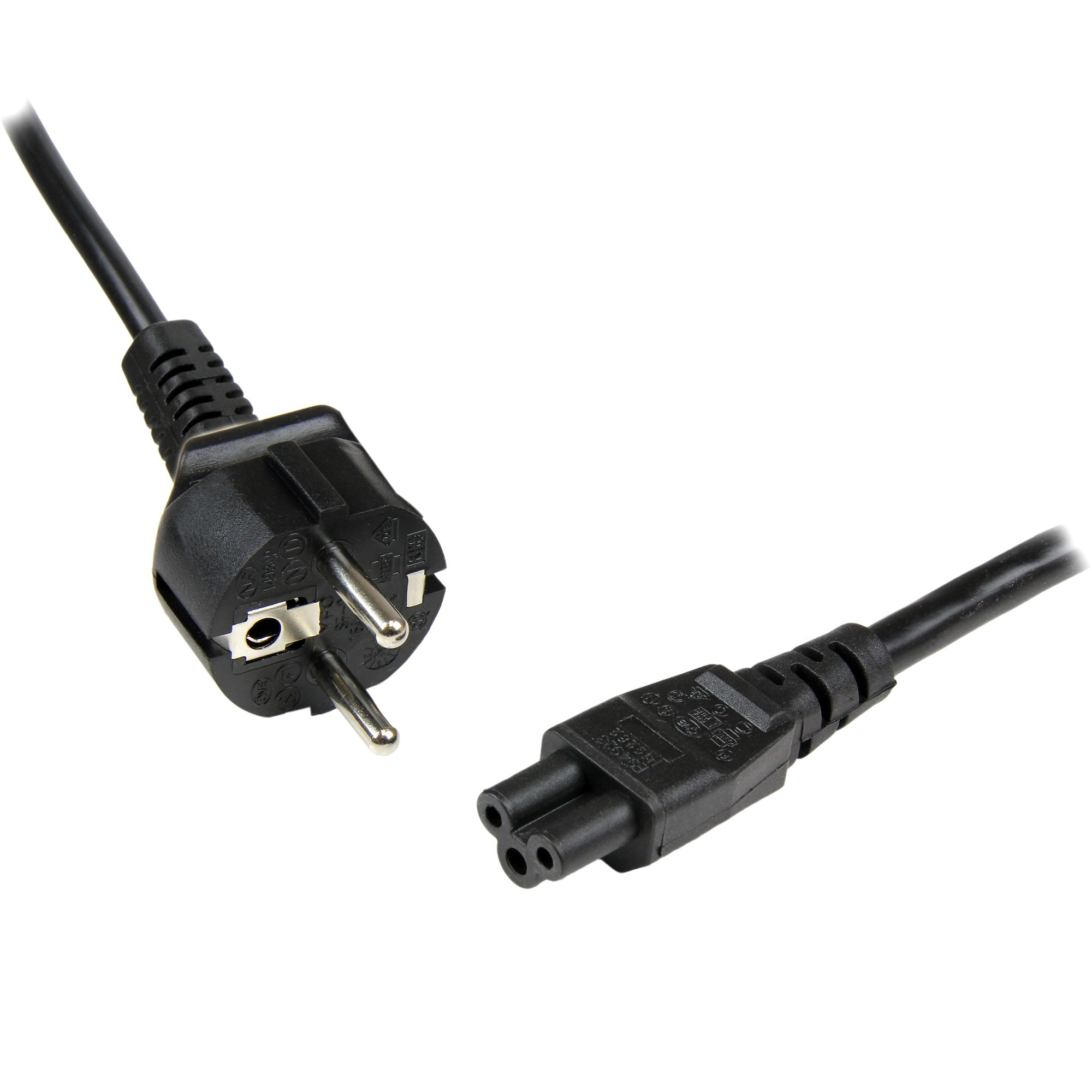 StarTech.com Cable de Alimentación Corriente de 2m Schuko CEE7 a IEC320 C5 Hoja de Trébol Mickey Mou