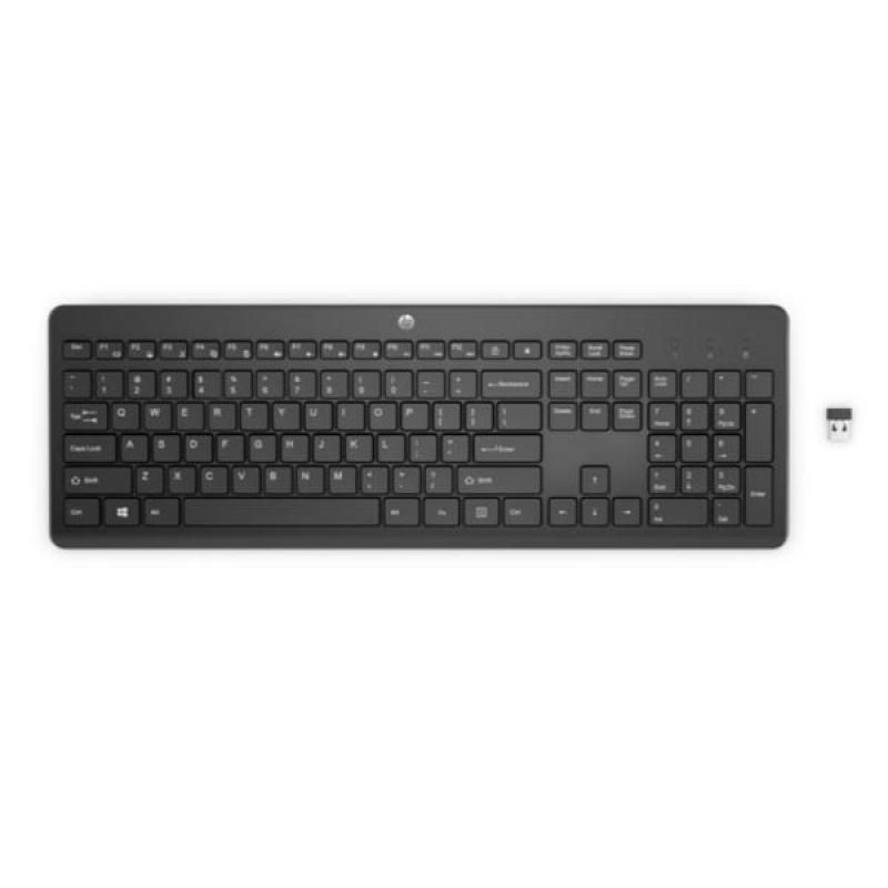HP 230 Teclado Inalámbrico Puerto USB-A, 2,4GHz, Windows, Negro