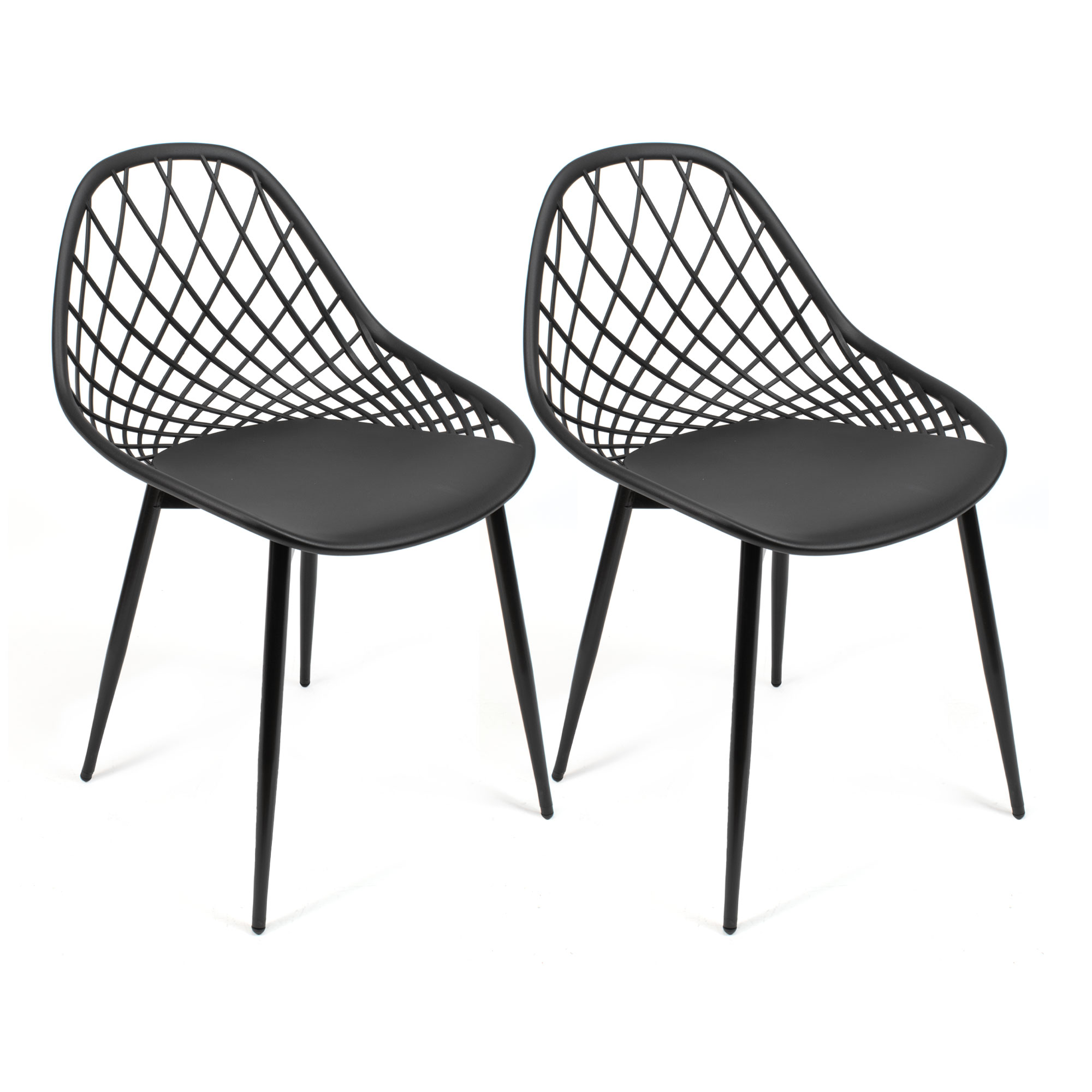 Conjunto de 2 y 4 Sillas The Secret Home - Polipropileno y Metal/Madera