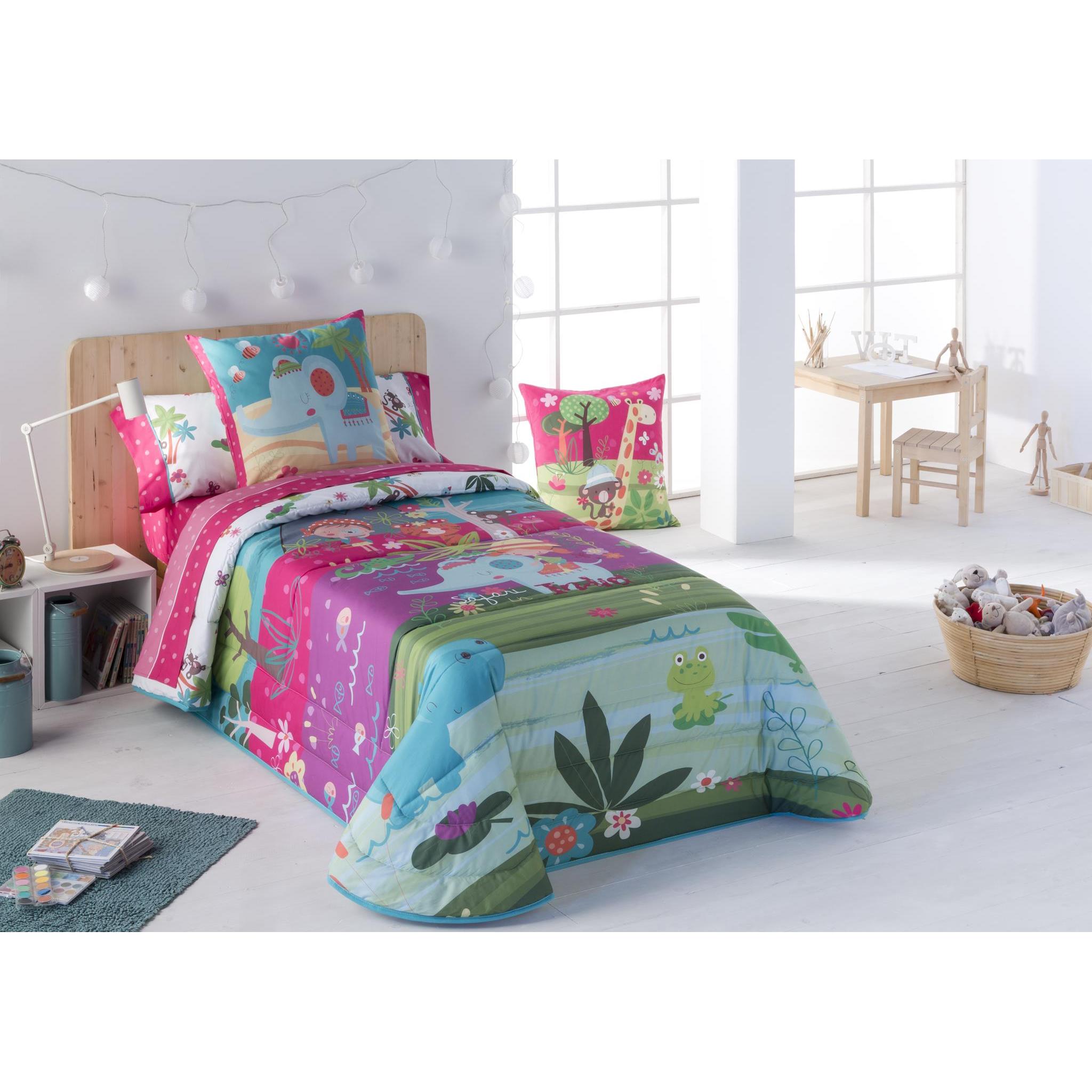 JVR - Colcha Bouti modelo THAI - Tejido 100% Algodón Percal 200 hilos - Fabricado en España - Cama 80/90/105