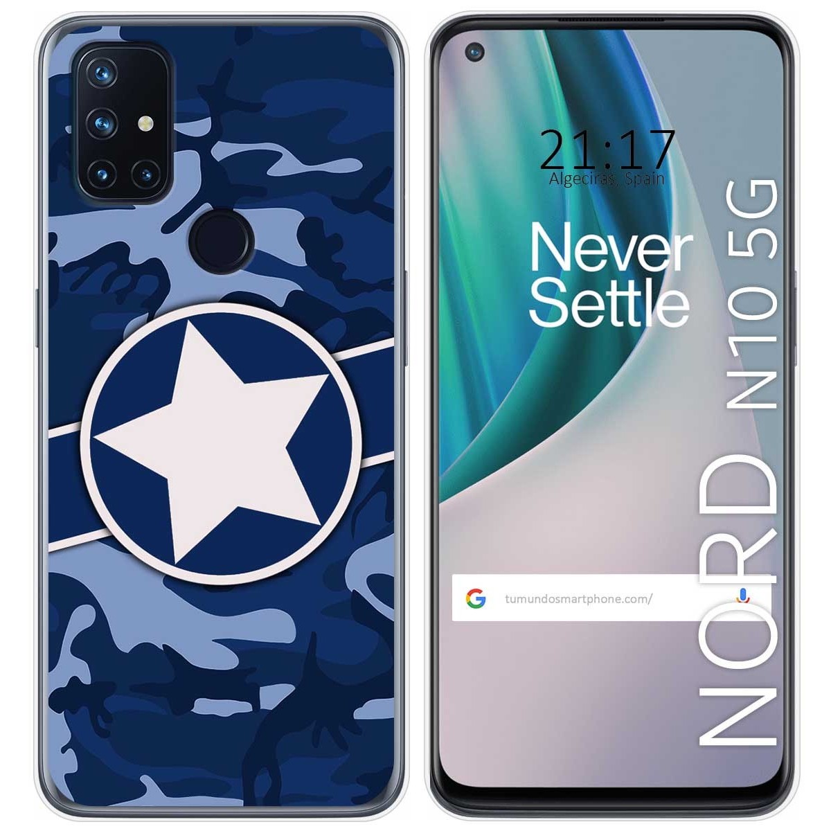Tumundosmartphone Funda Gel Tpu para Oneplus Nord N10 5G diseño Camuflaje 03 Dibujos