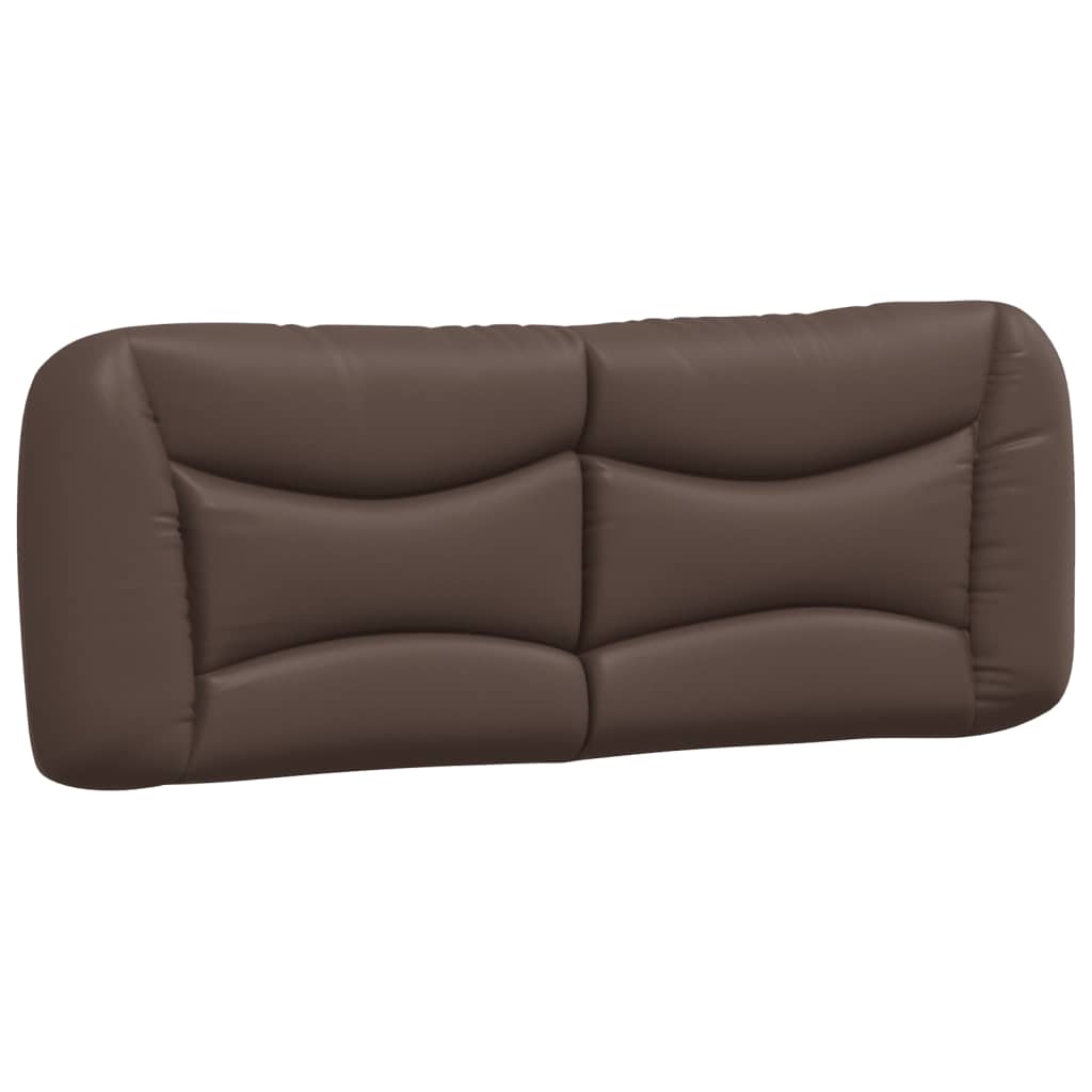 vidaXL Cabecero de cama acolchado Hvar cuero sintético marrón 120 cm