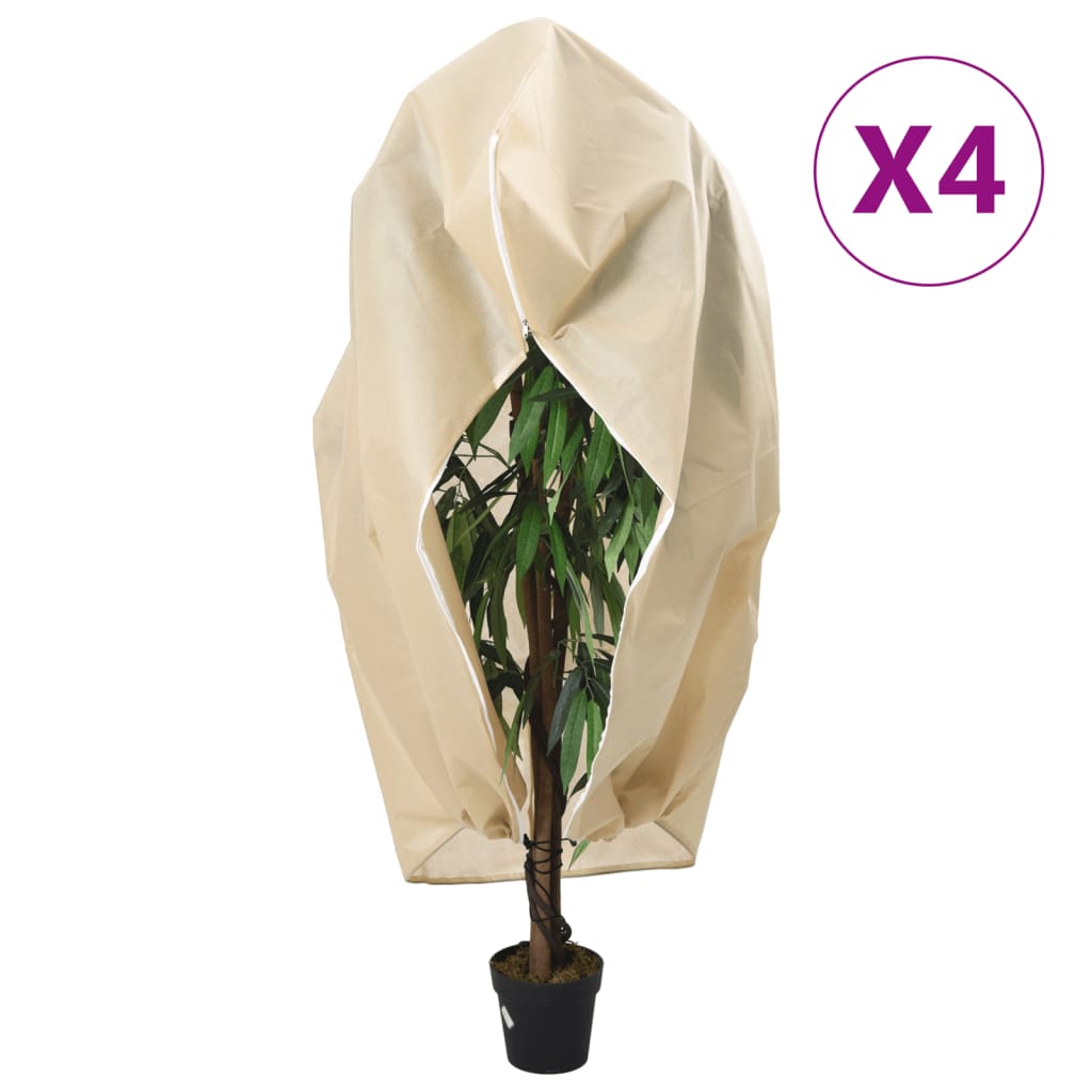 vidaXL Cubiertas para Plantas conllera Fundas 4 uds 70 g/m² 3,93x3 m Color Beige,  Verde,  Blanco y mas