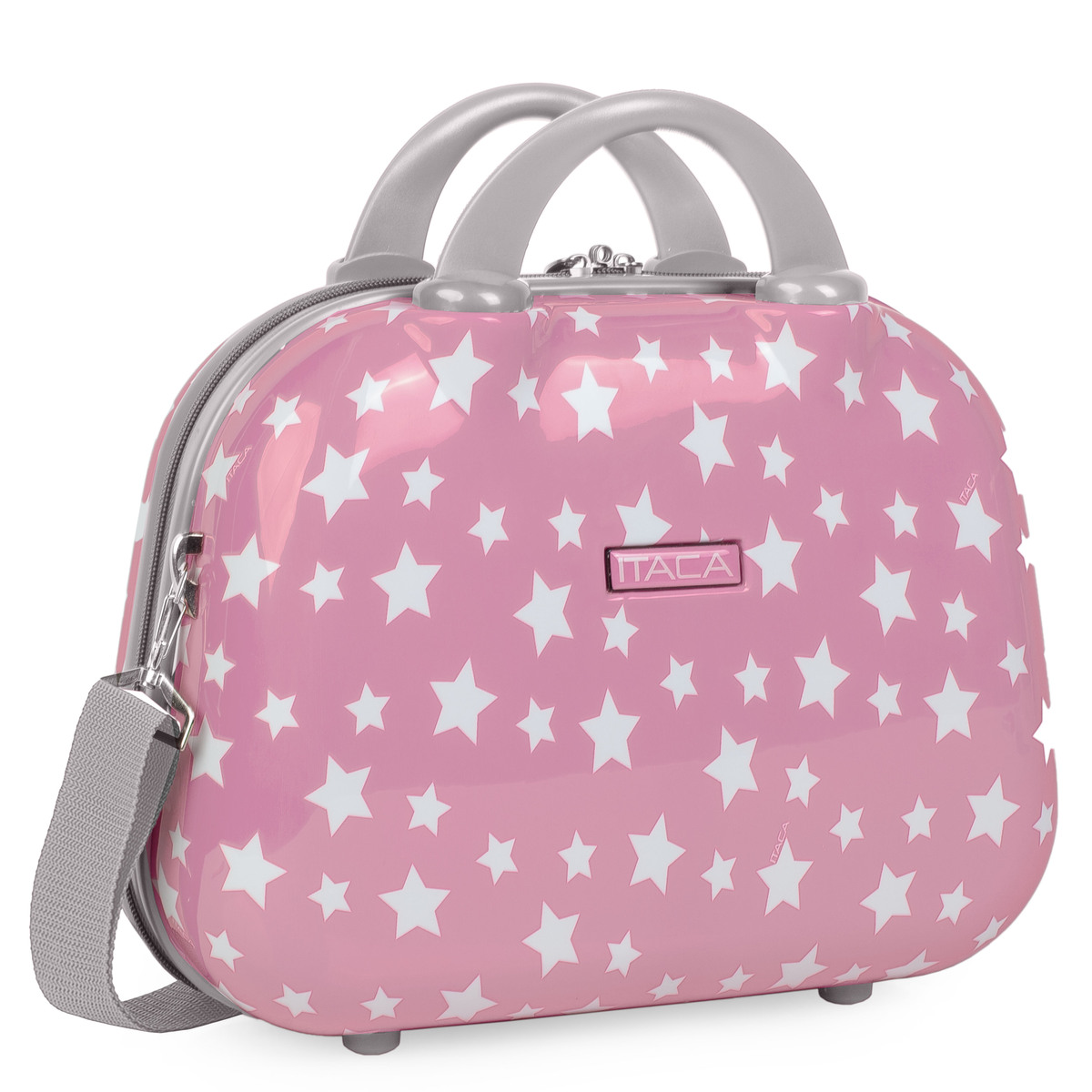 Neceser Mujer Y Infantil PC Policarbonato Neceser Viaje De Calidad Rígido Con Asa Superior Y Correa Ajustable Para El Hombro Elegante Para Mujer Y Niña Marca De ITACA