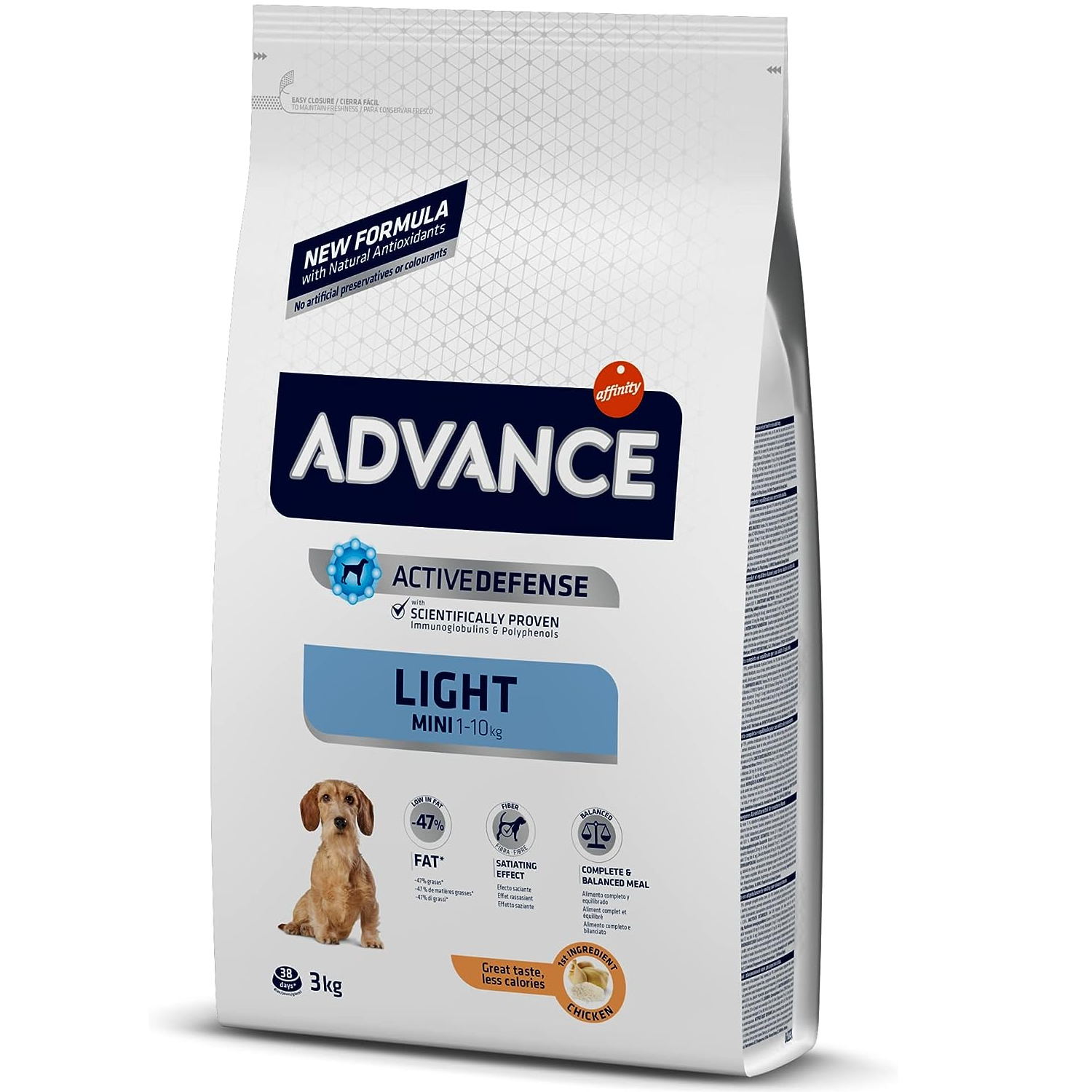 Advance Mini Light 3 Kg para Perros Pequeños con Sobrepeso o Tendencia a la Obesidad
