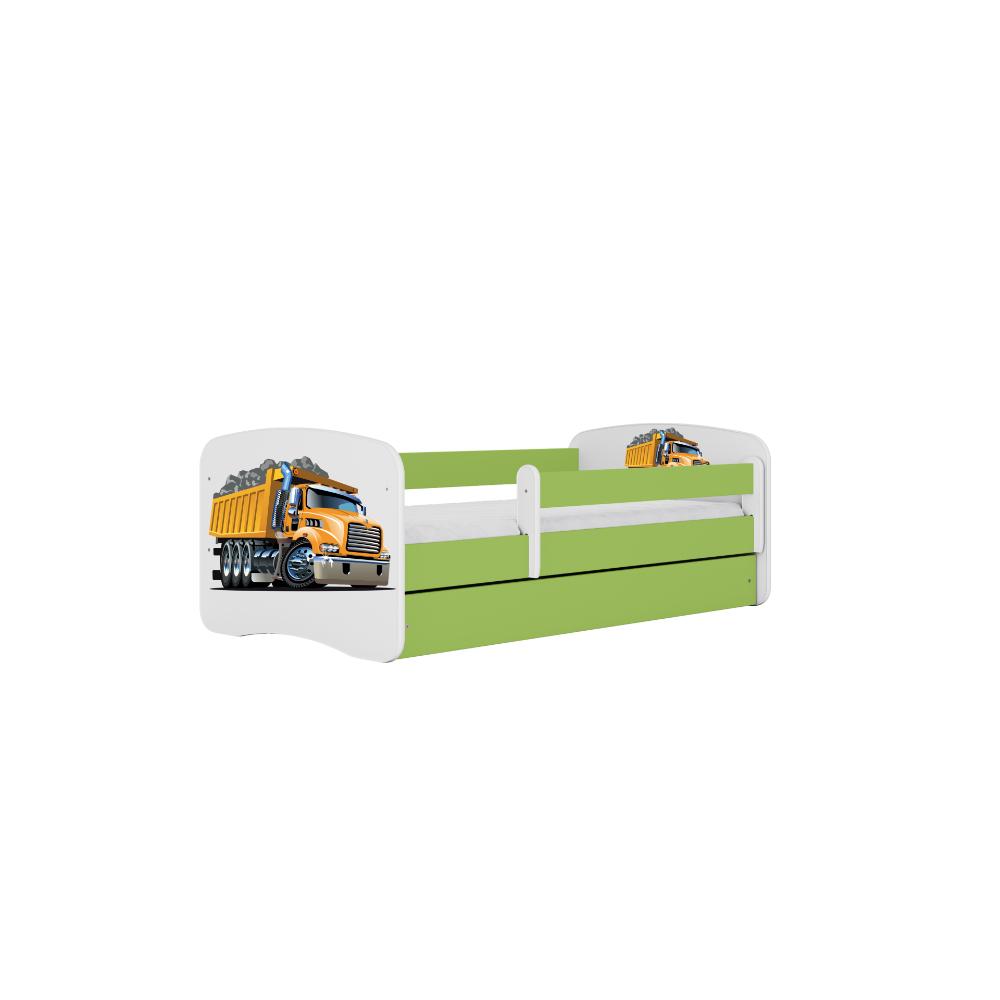 Cama 180 x 80 cm Kocot Kids com gaveta BabyDreams Truck Green