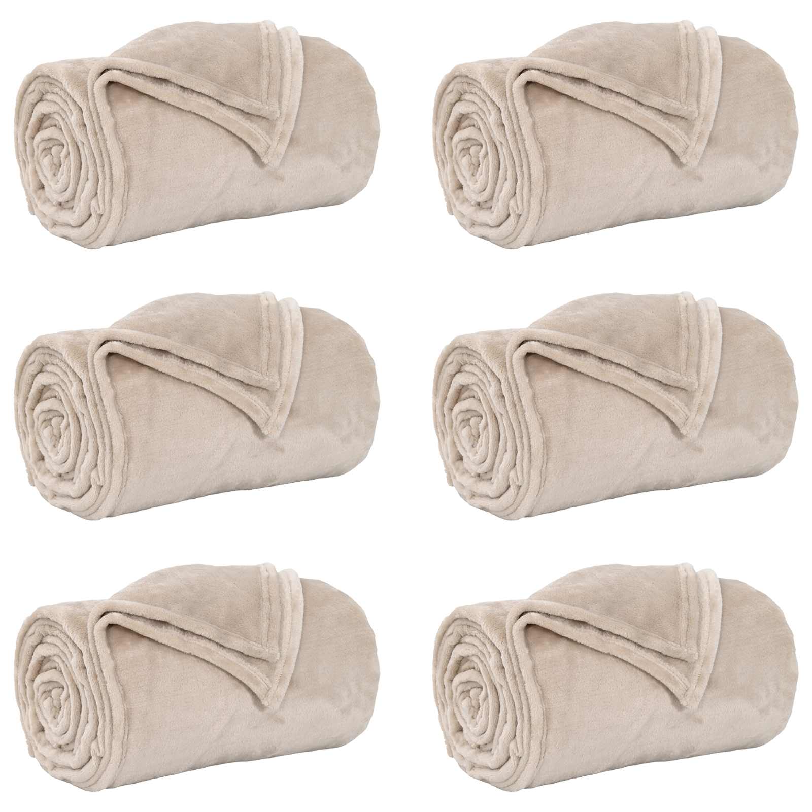 vidaXL Mantitas de Sofá 6 pcs Beige 240 x 270 cm Lana