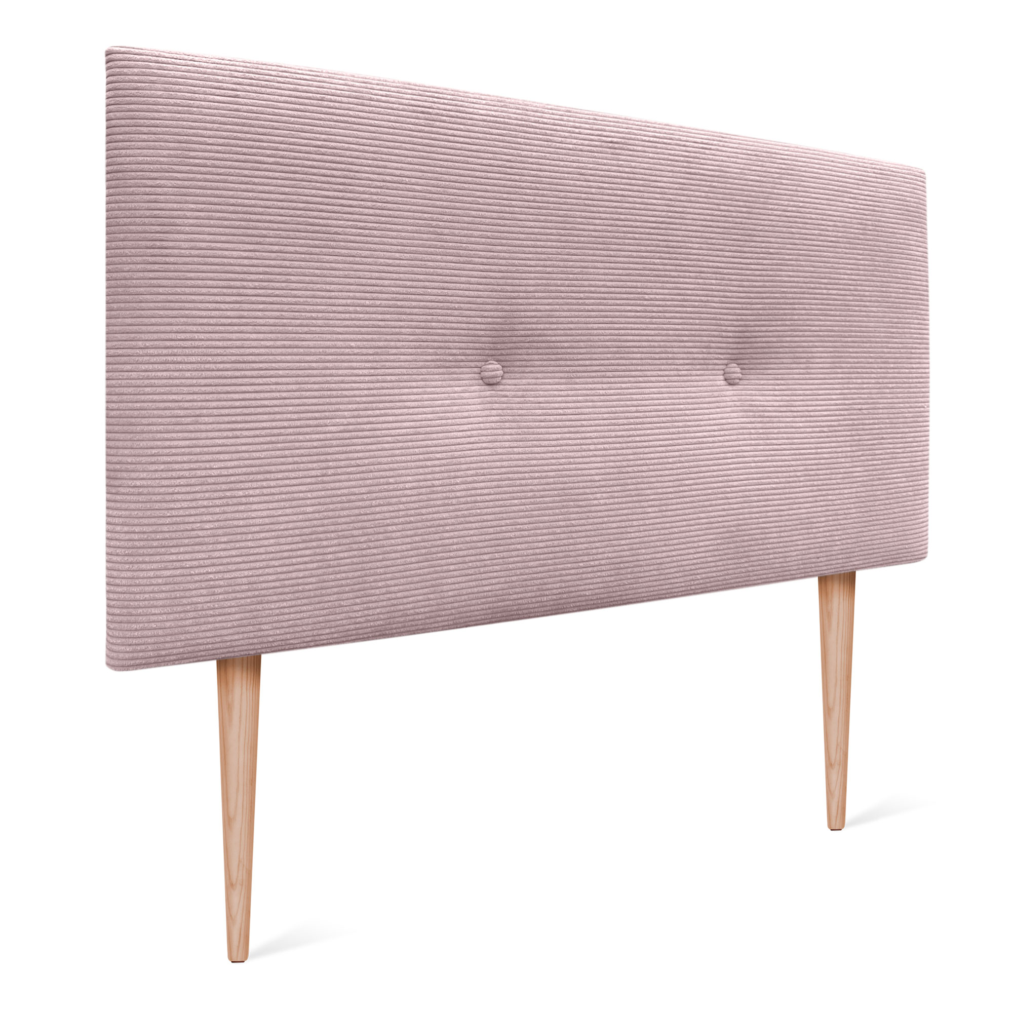 DHOME Cabecero de Pana Liso con Botones y Patas Alta Gama Moderno 8cm Grosor