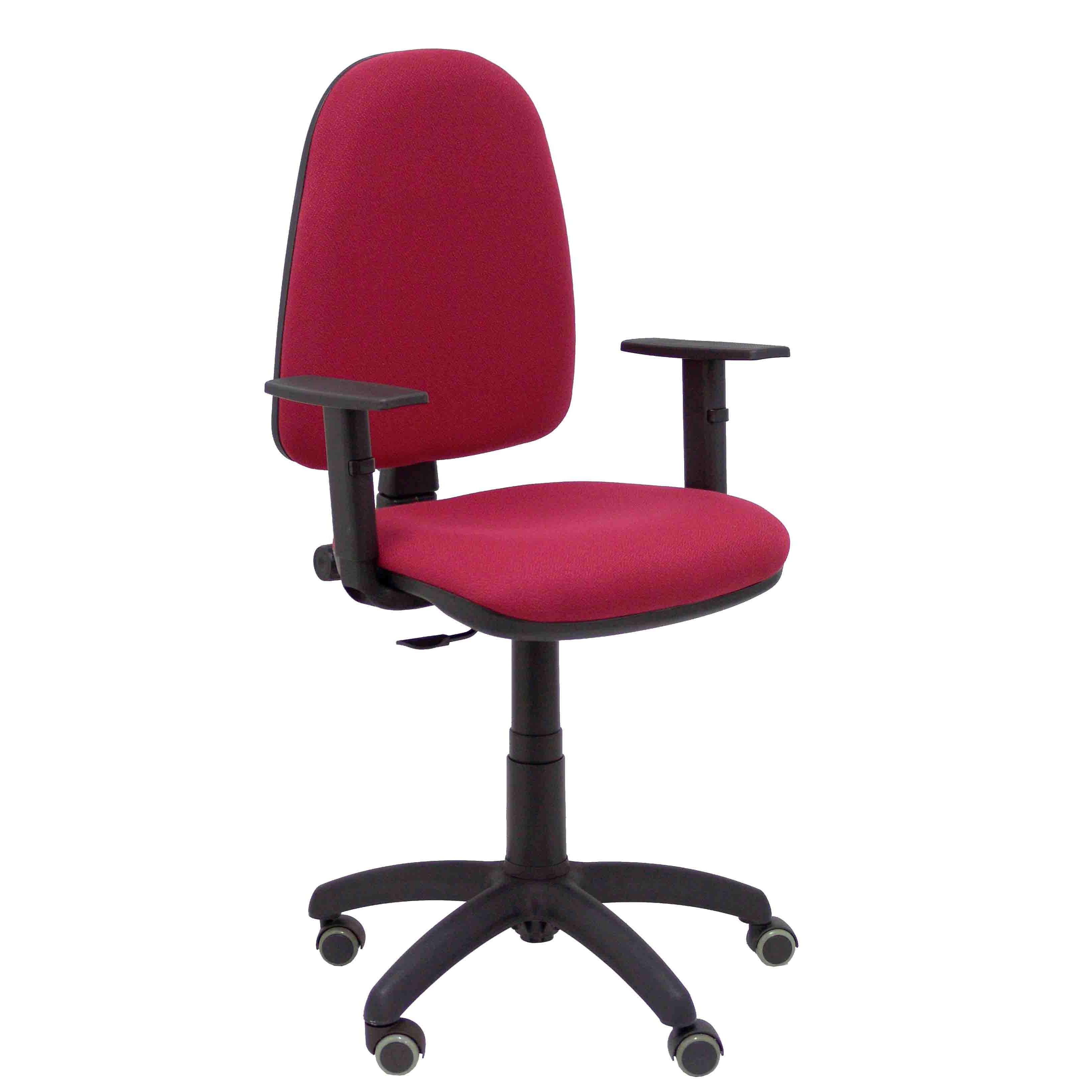 Piqueras Y Crespo Silla de Oficina Ergonómica con Brazos Regulables y Ruedas de Parqué