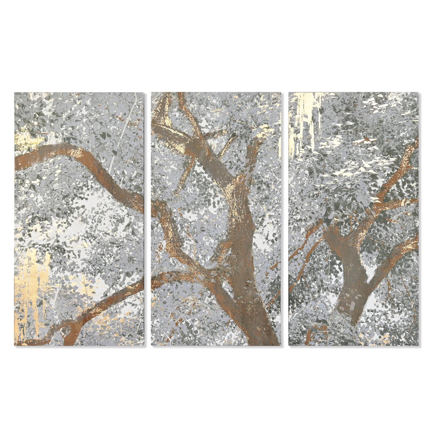 Cuadro Set 3 Lienzo Mdf 150X3,8X100 Arbol El mejor complemento para tu hogar  -Fijalo-