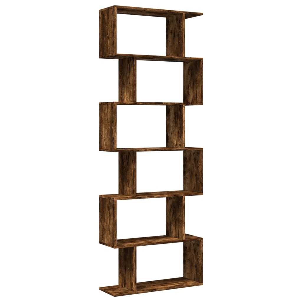 vidaXL Librería divisor 6 niveles madera ingeniería 70x24x193cm Multicolor