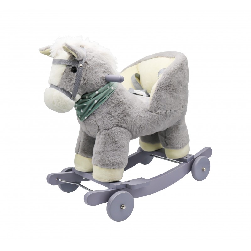 Balancín caballo convertible 2 en 1, peluche muy suave para niños y niñas pequeños balancín convertible en correpasillos