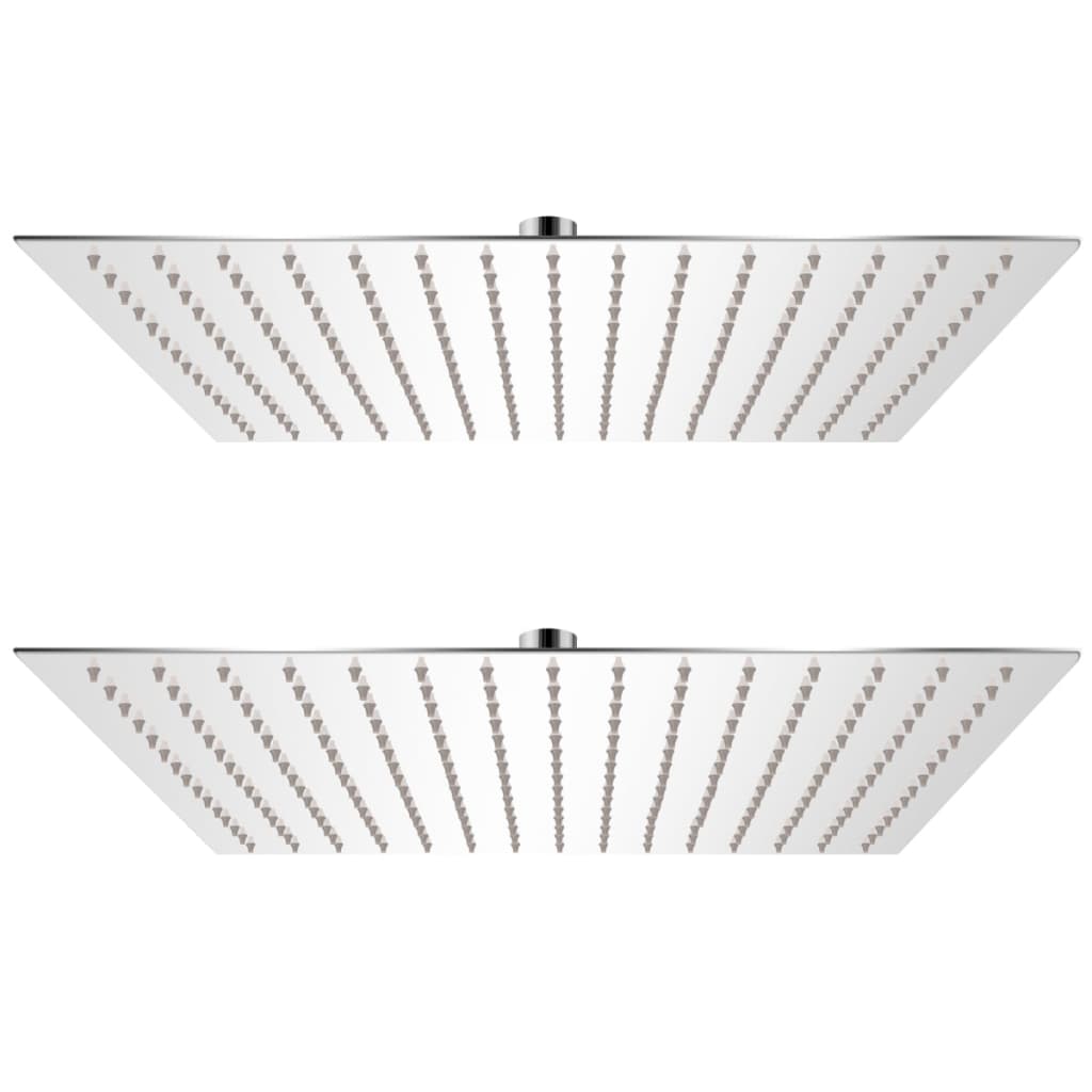 vidaXL 2x Cabezales Ducha Efecto Lluvia Acero Inoxidable Cuarto Baño Dimensiones 20 x 20 cm,  Ø 20 cm,  30 x 20 cm y mas