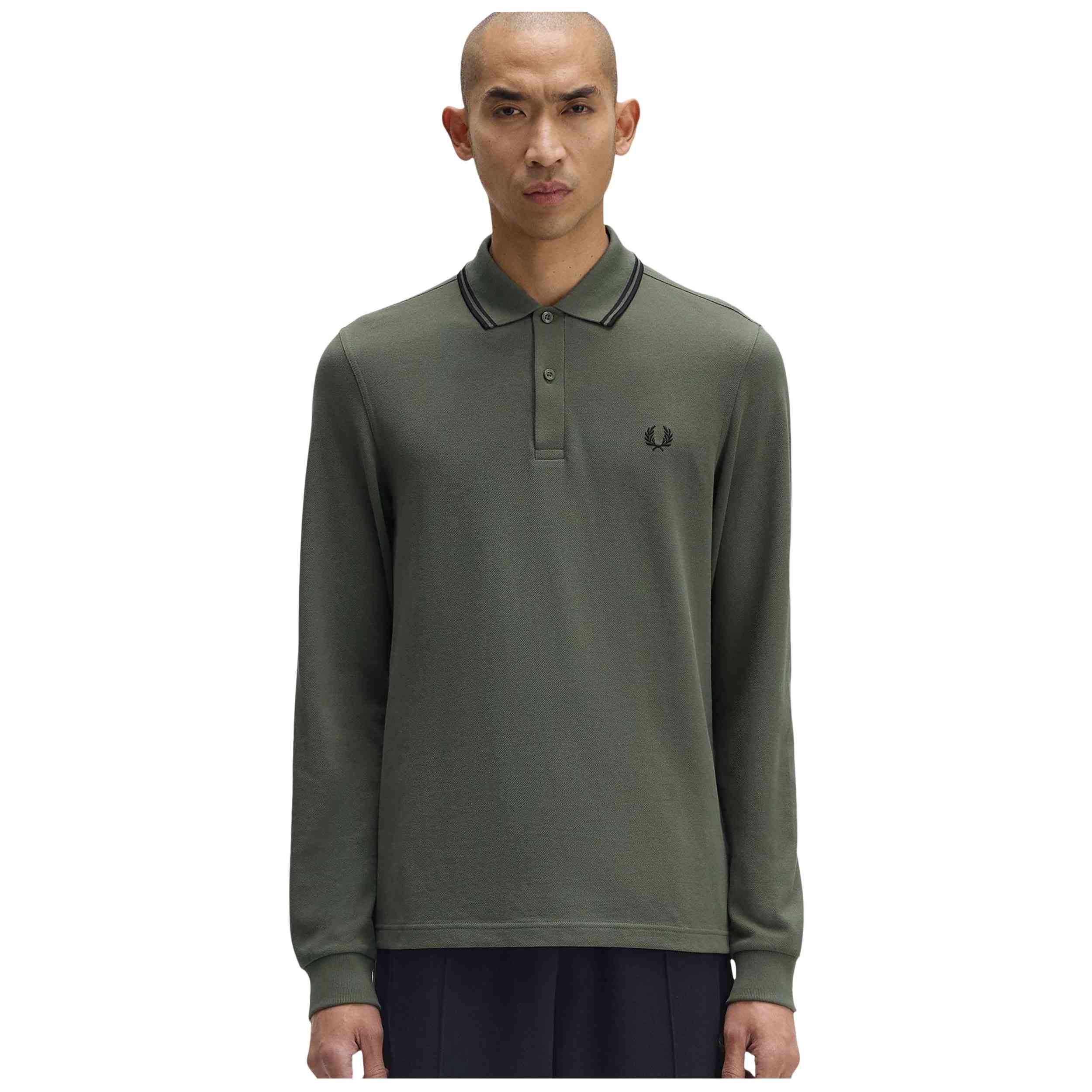 Polo De Manga Larga Fred Perry modelo 124-15260763685208 para Hombre en color Gris