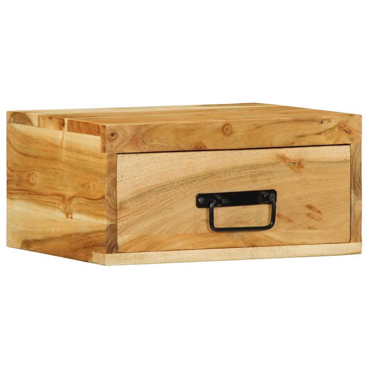 Mesita de noche Celestina un cajón madera de acacia natural 19x40x30 cm