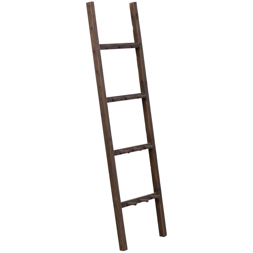 Wonderlust Deco - Escalera estantería madera 41.5x11.5x160h cm Marrón 41.5x11.5x160h cm
