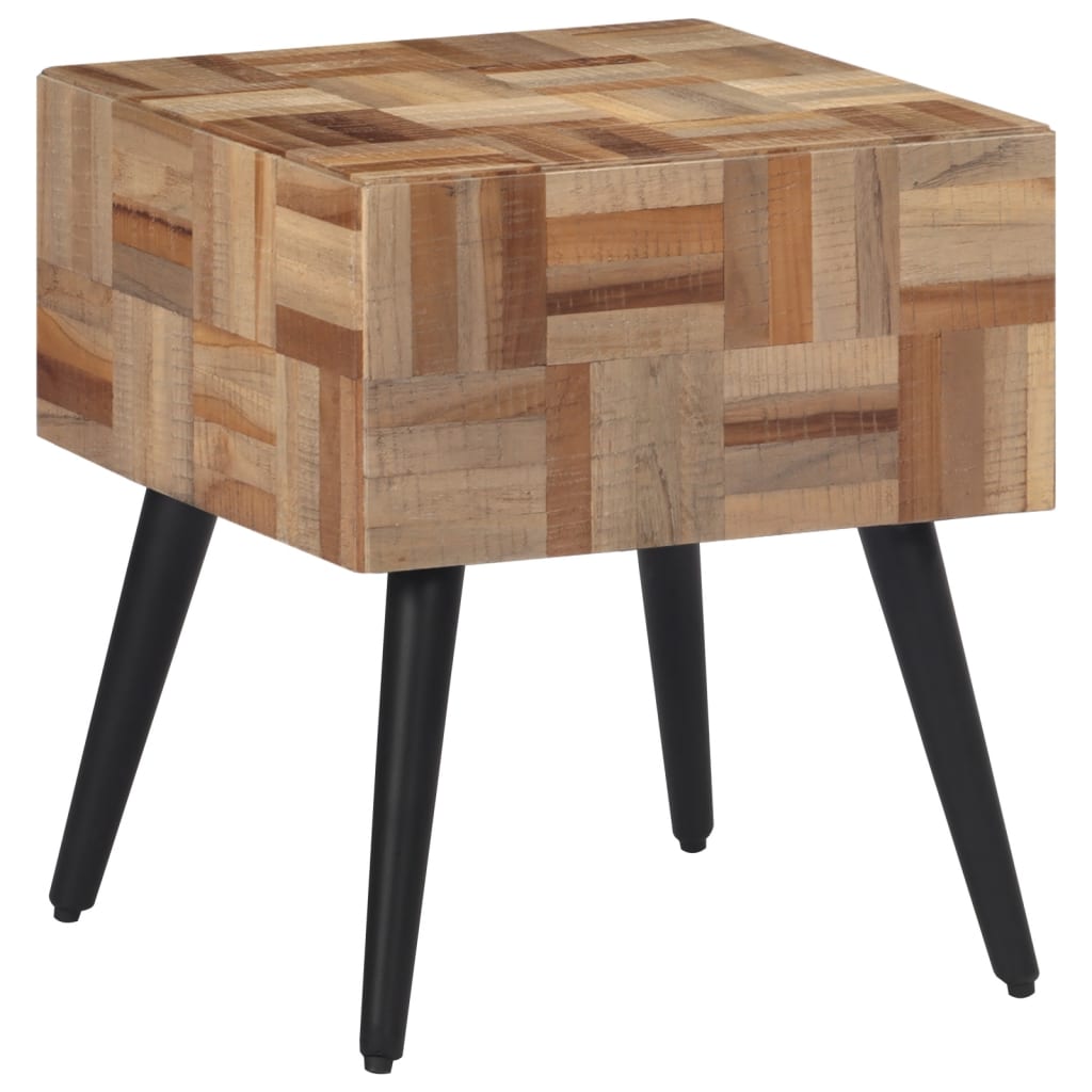 Vidaxl Mesa Auxiliar Teca Reciclada Maciza 40x40x45 Cm