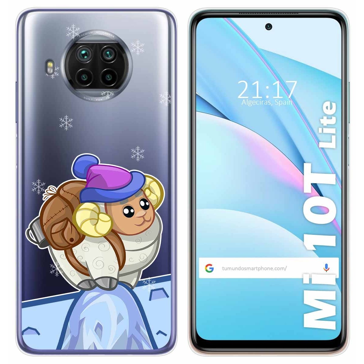 Tumundosmartphone Funda Gel Transparente para Xiaomi Mi 10T Lite diseño Cabra Dibujos