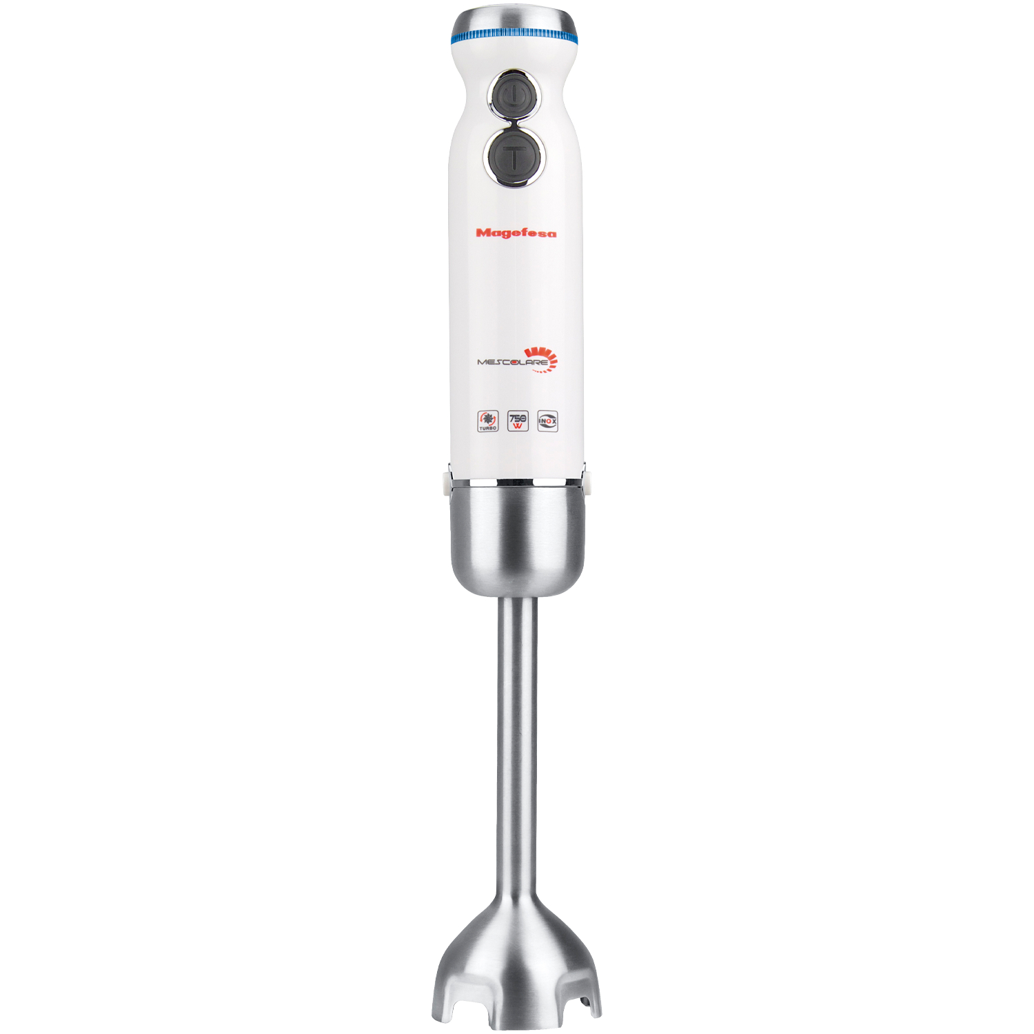 MAGEFESA MESCOLARE Batidora de Mano, 750W, Velocidad Regulable, Función de Turbo, Cuchillas de Acero Inoxidable, Desmontable