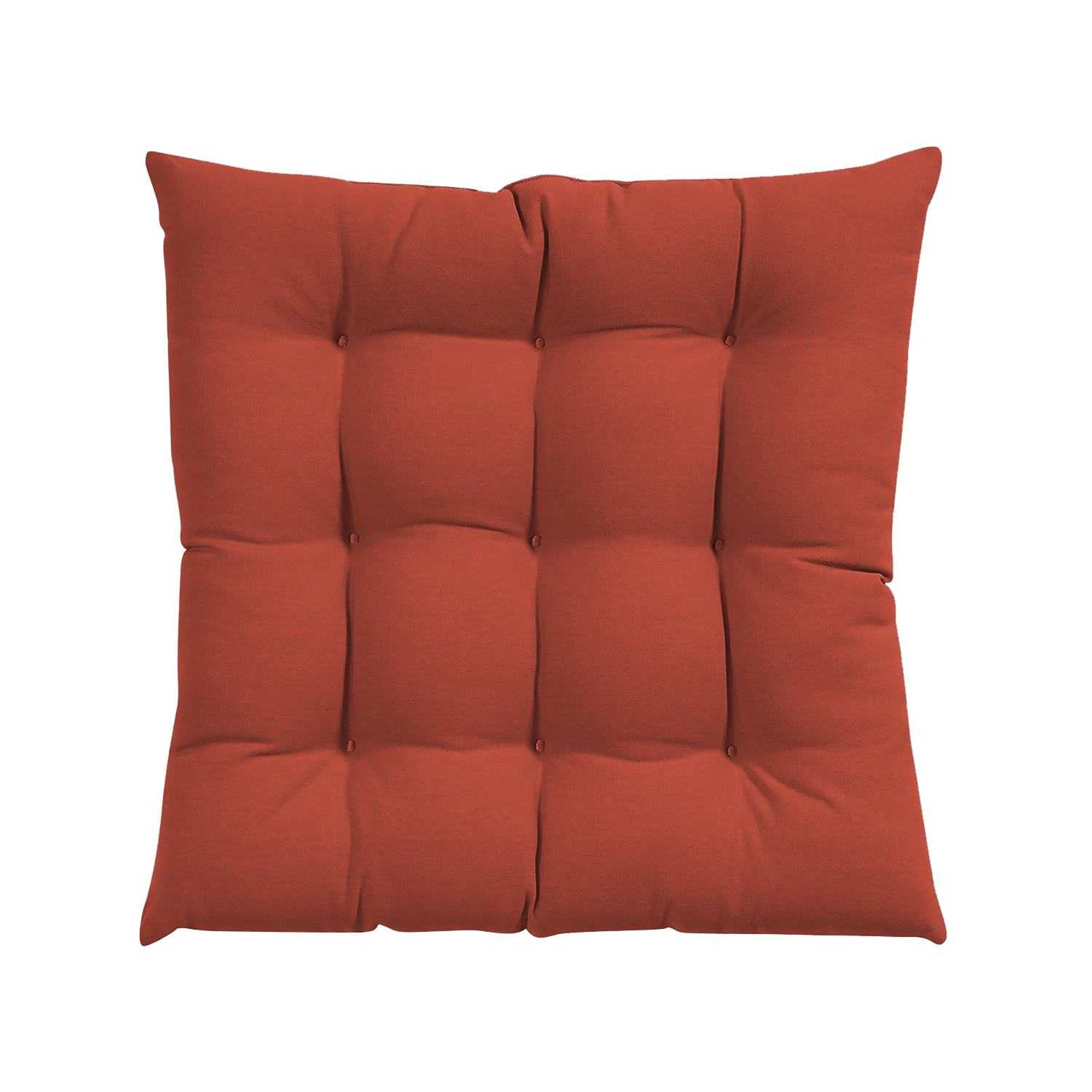 GREATOYAR Juego de 2 Cojines para Silla y Asiento, Decoración de Asiento de Jardín Casa Terraza, Cojín Decorativo con Correas de Sujeción, 9 Pespuntes, Fabricado en España, 38x38x3.5cm, Rojo/Azul/Marrón/Crema/Gris/Morado/Rosa