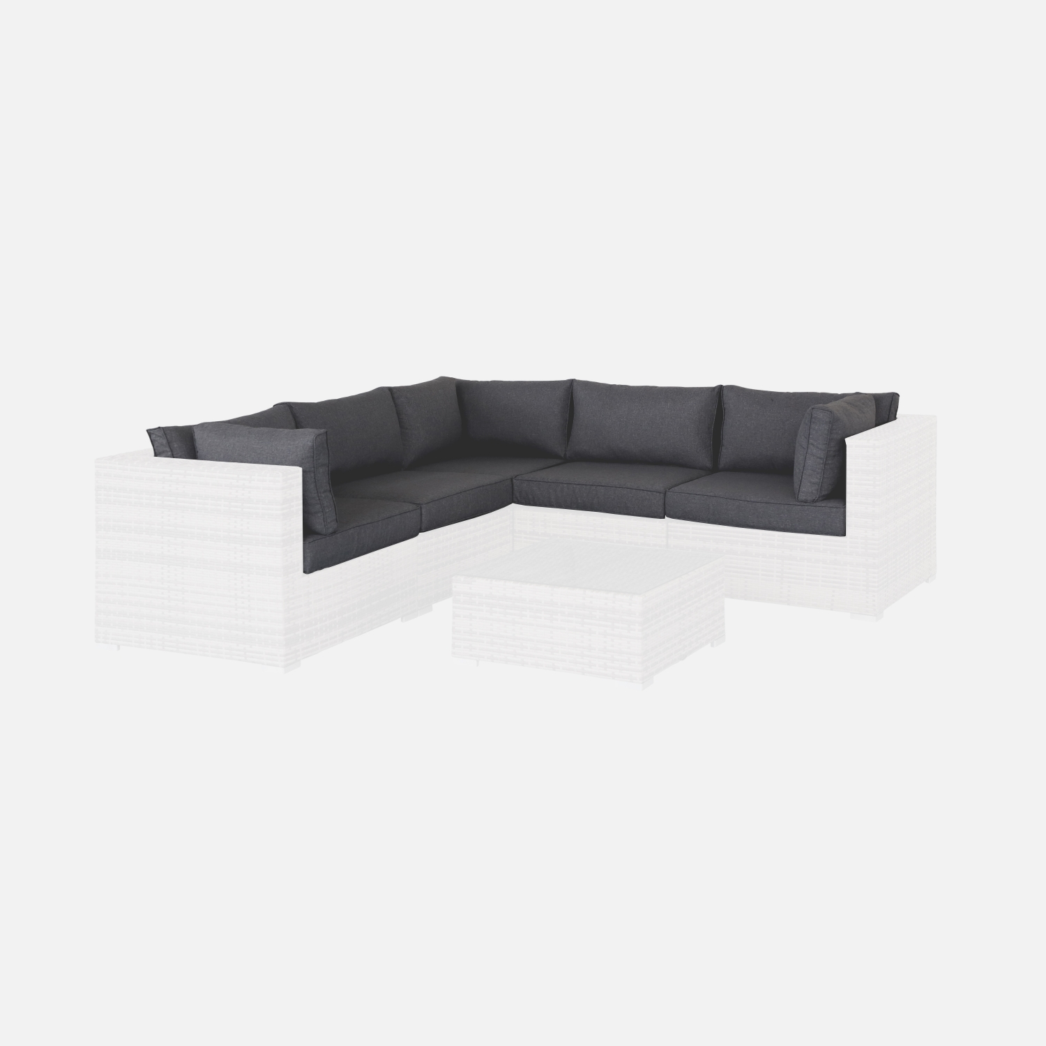 sweeek - Fundas de cojín para conjunto de jardín Napoli , Napoli , 70x70x12