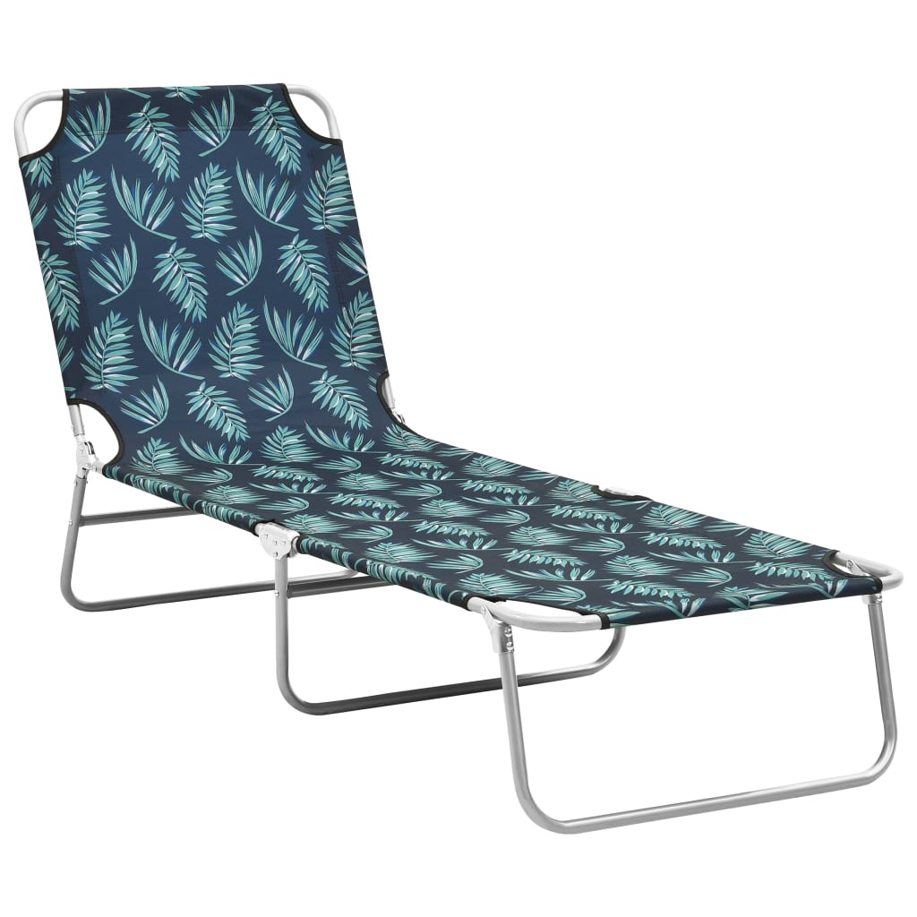 Vidaxl Tumbona Plegable de Acero con Recubrimiento en Polvo Gris