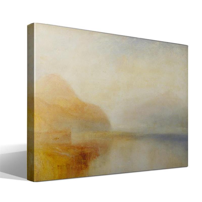 Cuadro Canvas Inverary Pier, Loch Fyne - Mañana de William Turner - Alta Resolución - Lienzo 100% Algodón - Bastidor Madera 3x3cm - Obra de Arte - Calidad Superior - Fabricado en España