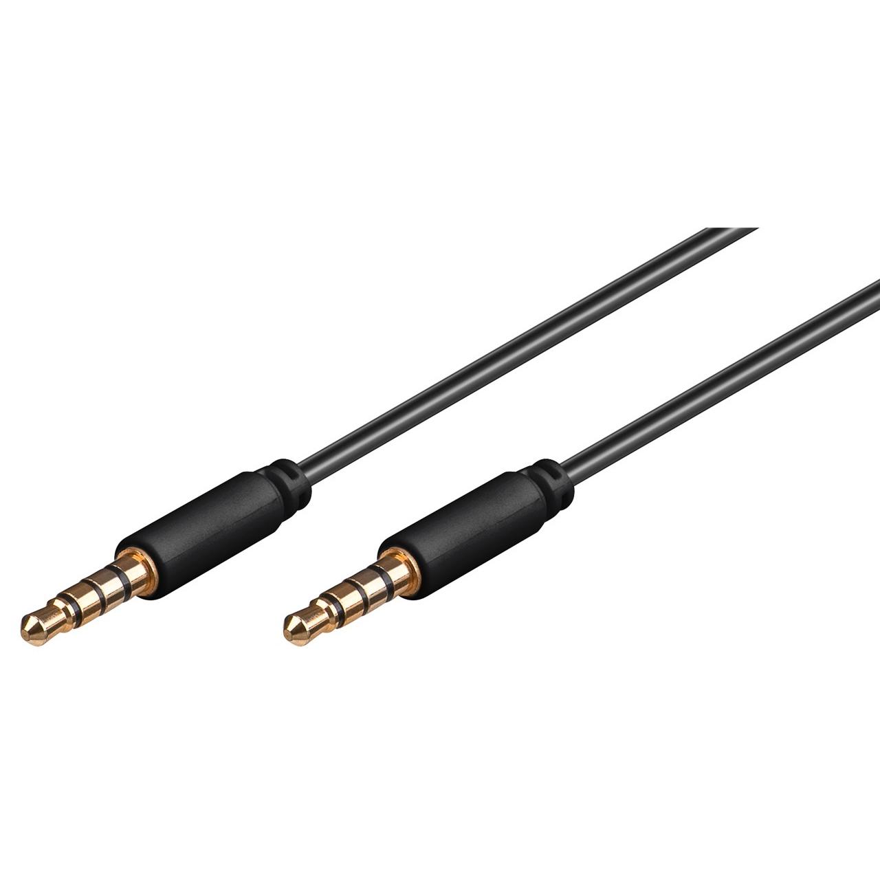 Goobay AVK 182-0300 mini cable de audio 3 m 3,5mm Negro