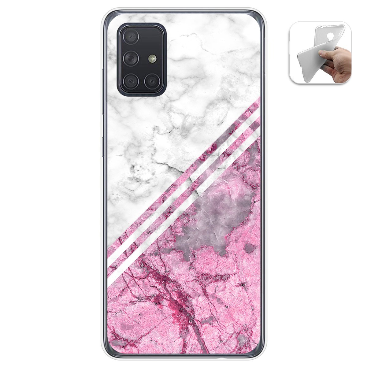 Tumundosmartphone Funda Gel Tpu para Samsung Galaxy A71 5G diseño Mármol 03 Dibujos