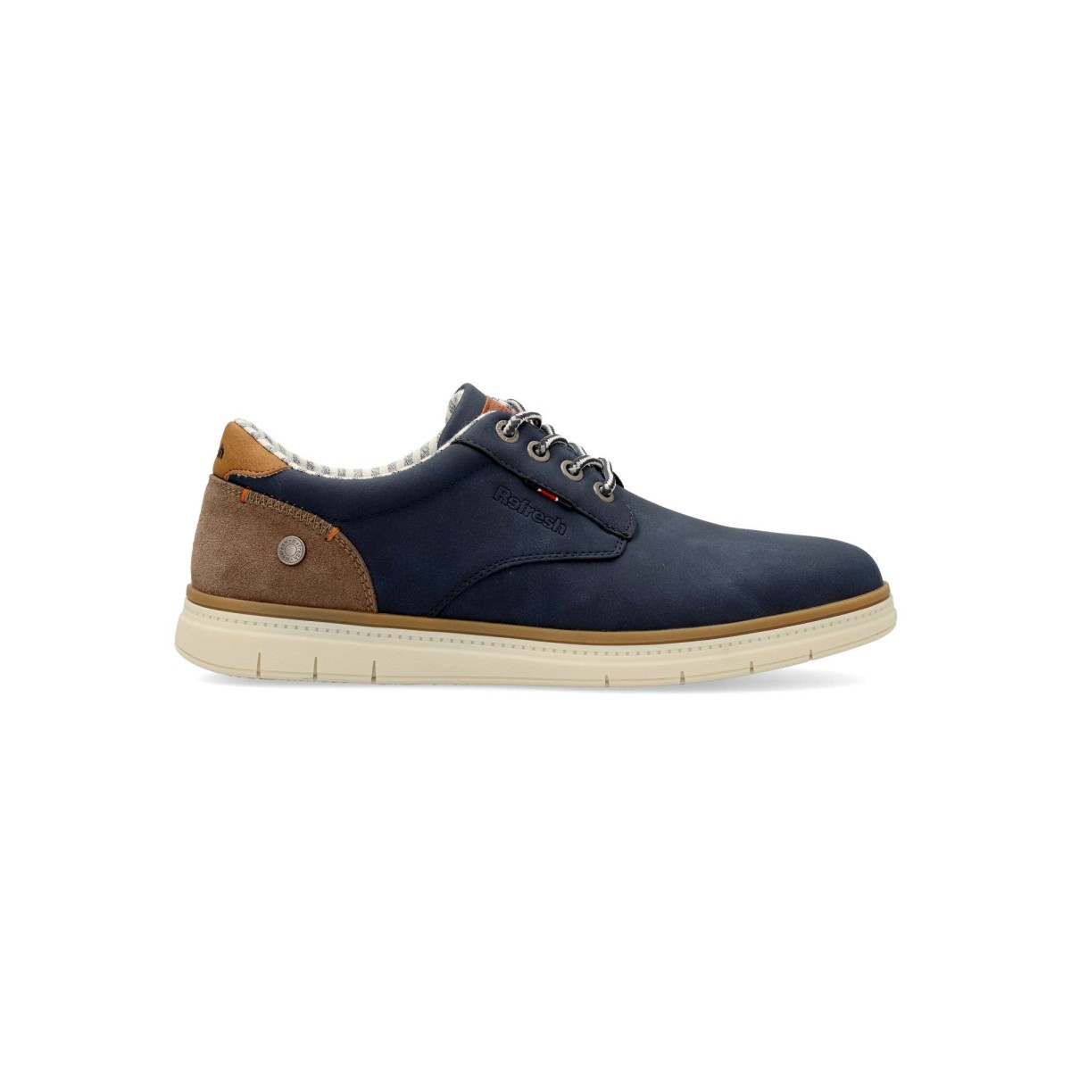 Refresh - Zapato oxford casual hombre REFRESH con cierre de cordones, material sintético y suela de goma flexible, plantilla acolchada para máximo confort diario