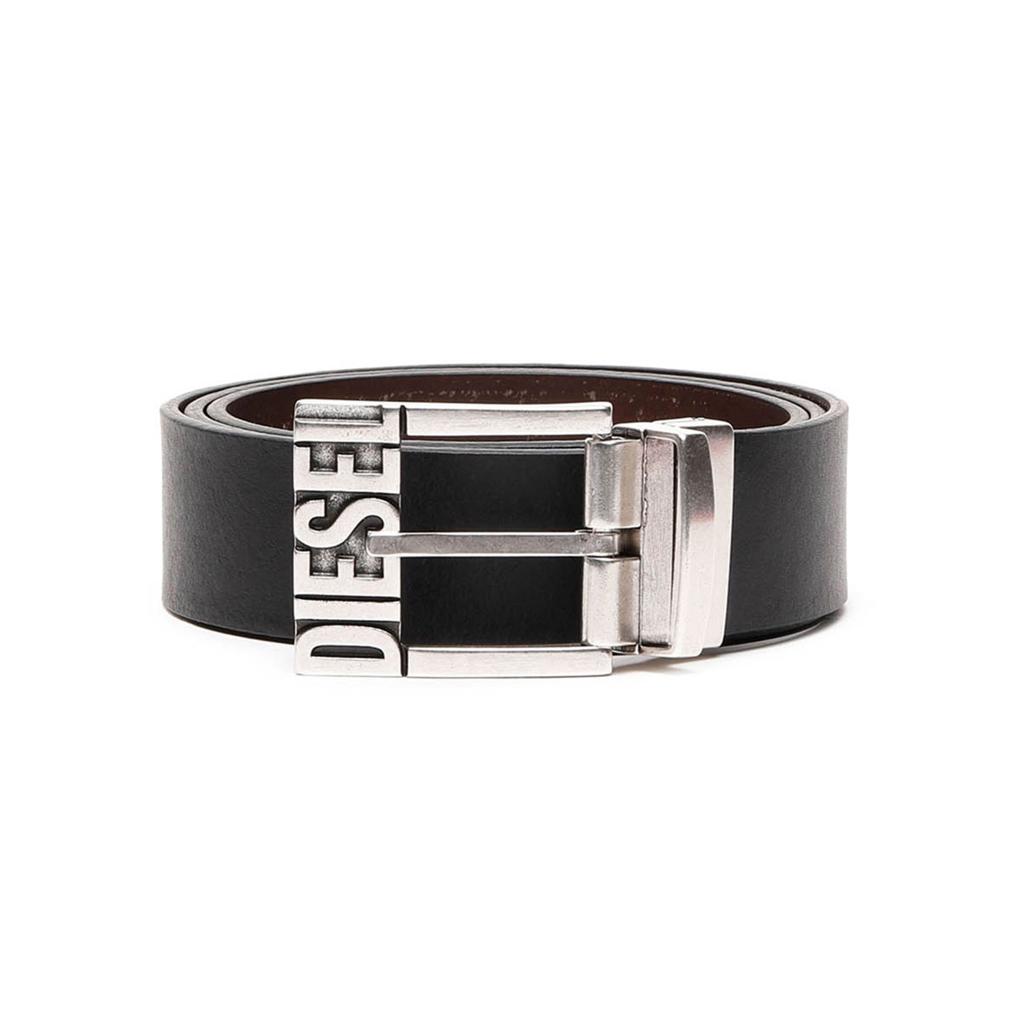 Cinturón para hombre DIESEL - B-SHIFT II, cuero, hebilla metálica, logotipo, doble cara B-SHIFT II