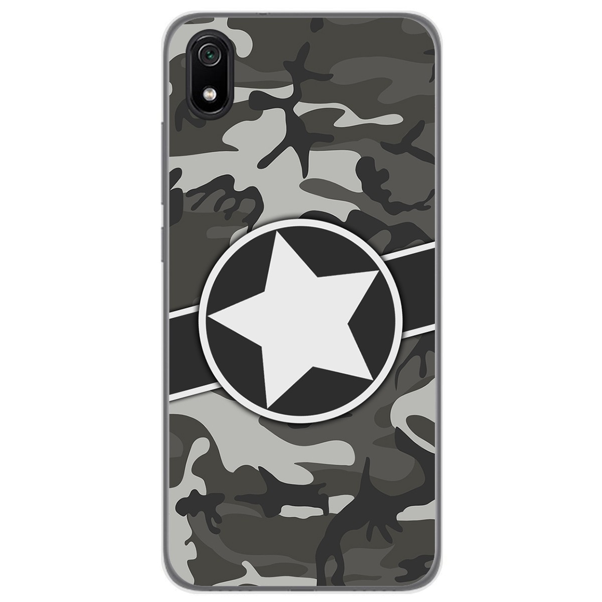 Tumundosmartphone Funda Gel Tpu para Xiaomi Redmi 7A diseño Camuflaje 02 Dibujos