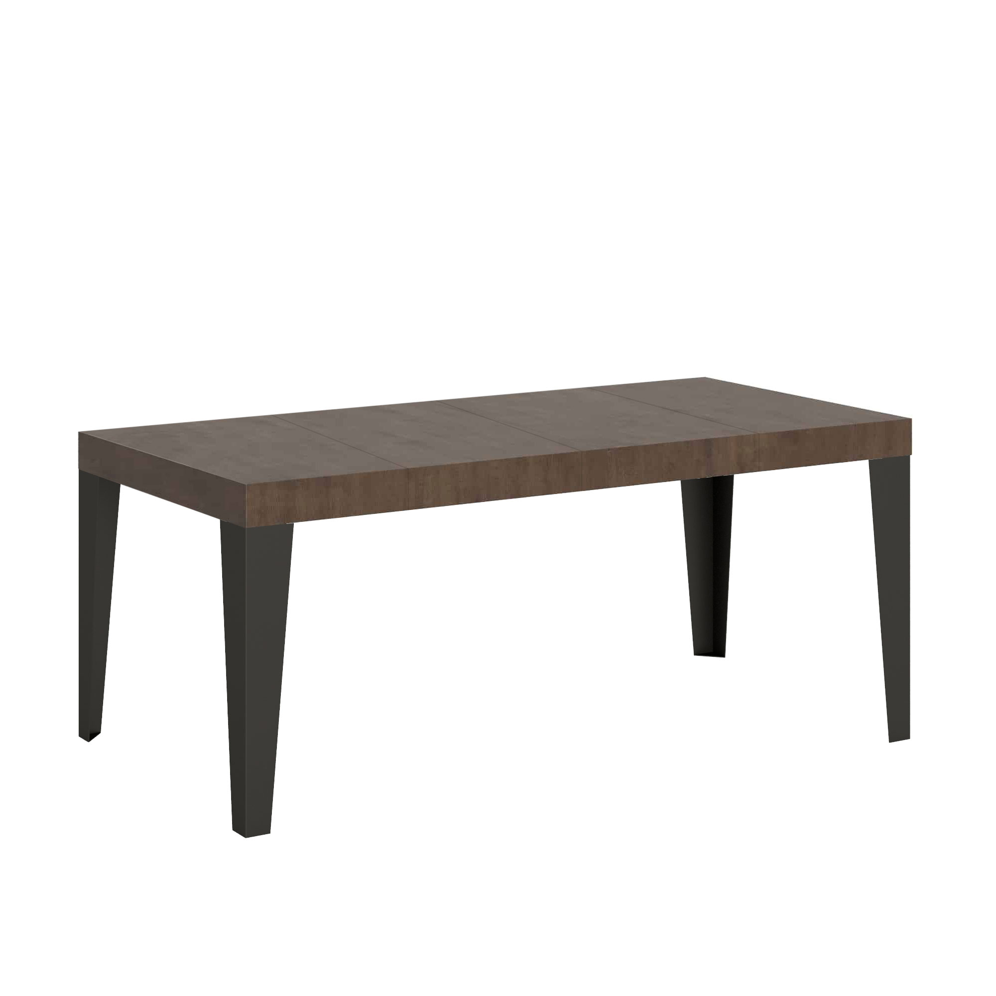 Mesa extensible 90x90/246 cm Flame Premium Estructura Nogal Antracita - Itamoby