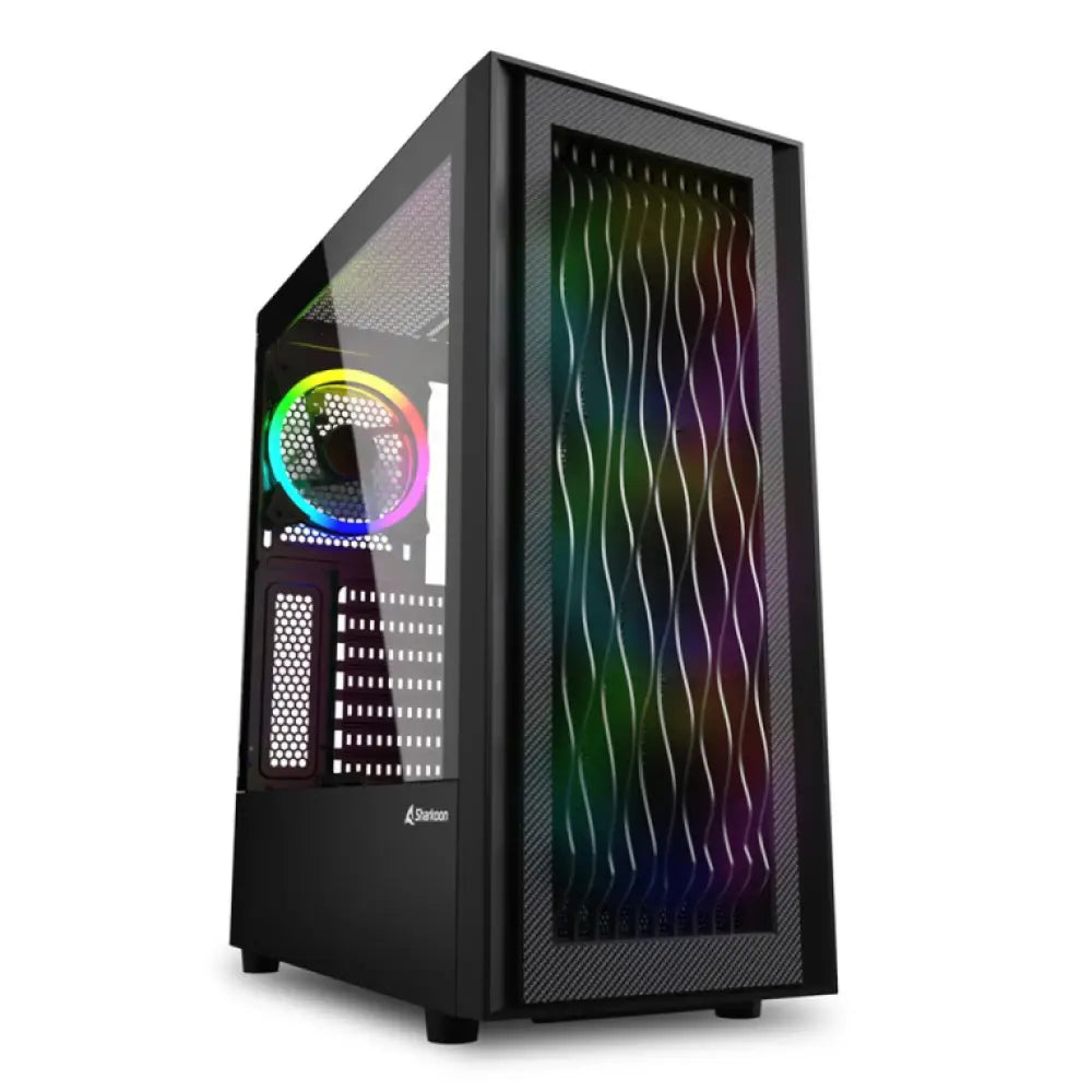Torre PC Sharkoon RGB Wave Cristal Templado USB 3.0 Negra