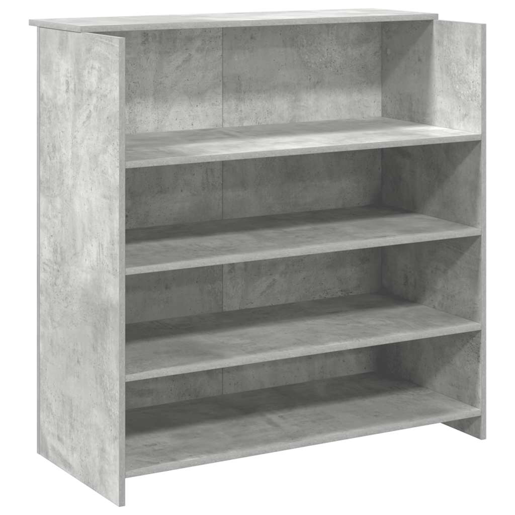 vidaXL Mostrador de recepción gris hormigón 100x50x103,5 cm