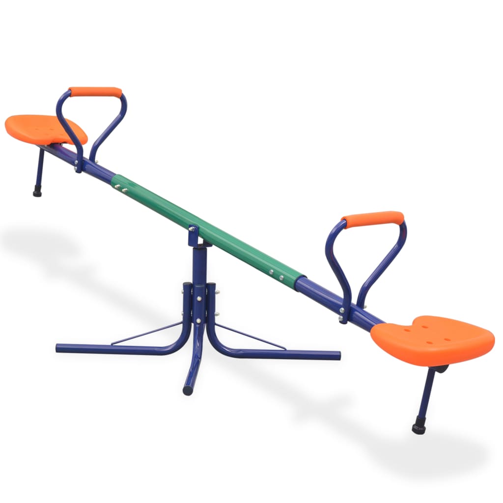 vidaXL Columpio Subibaja Giratorio 360 Grados Asiento Naranja Juguete Infantil Dimensiones 2 personas, 4-personas