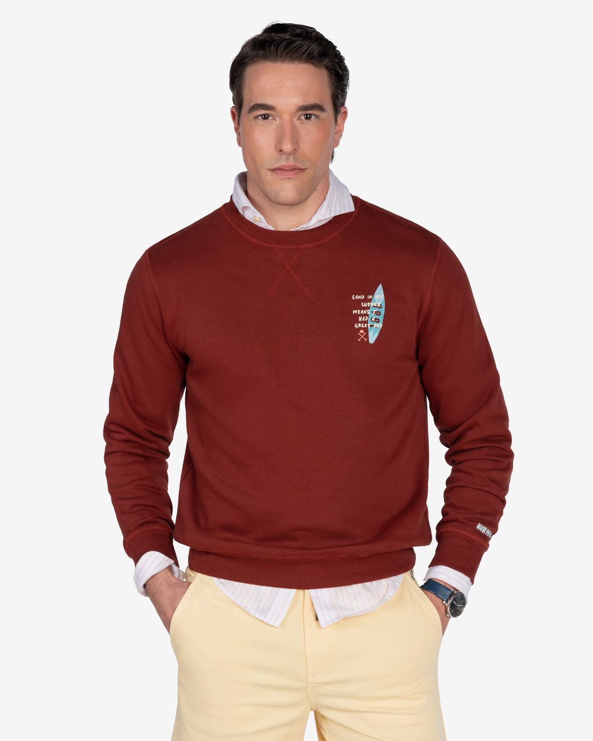 Harper & Neyer Sudadera de Hombre de Algodón Sand