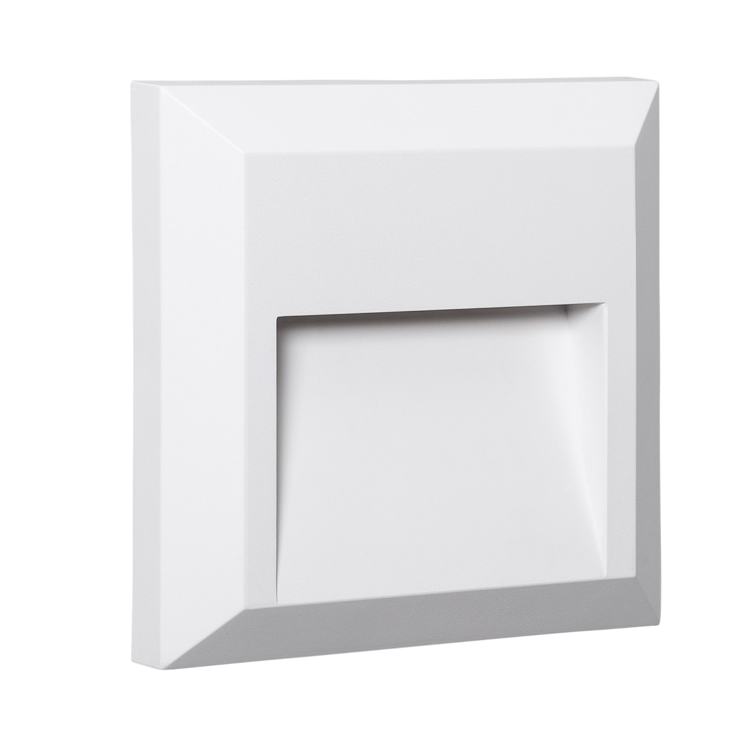 Ledkia Baliza Exterior LED Superficie Pared Cuadrado Blanco Byron 2700K Blanco Cálido