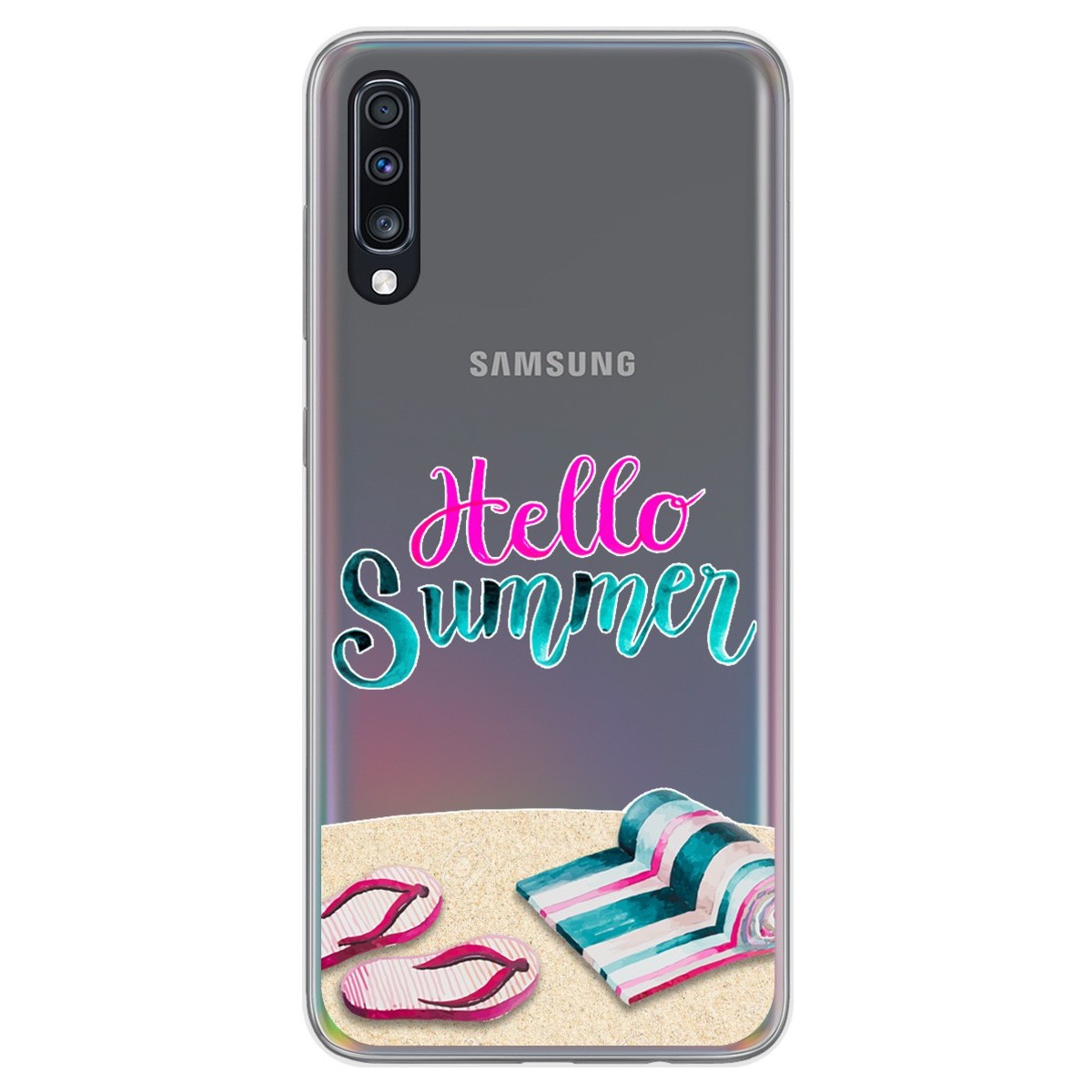 Tumundosmartphone Funda Gel Transparente Samsung Galaxy A70 Diseño Summer Personalizado