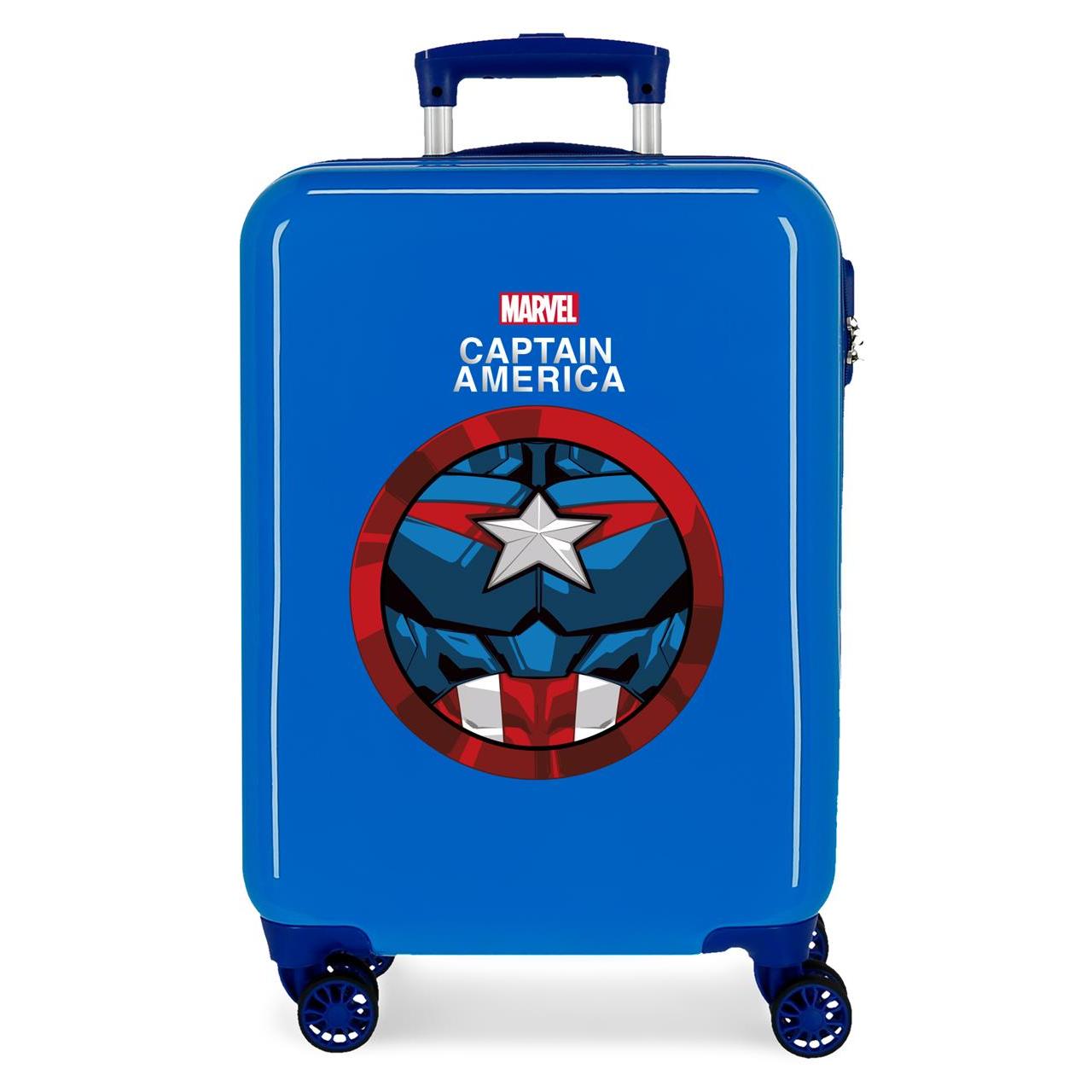Marvel Maleta De Cabina ABS Rígida Avengers Captain America Azul
